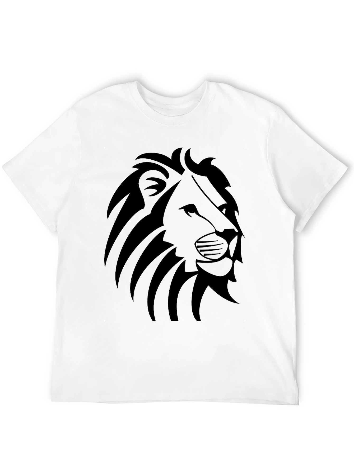 Lion Graphic Tee - Stylish Mens Black T-Shirt