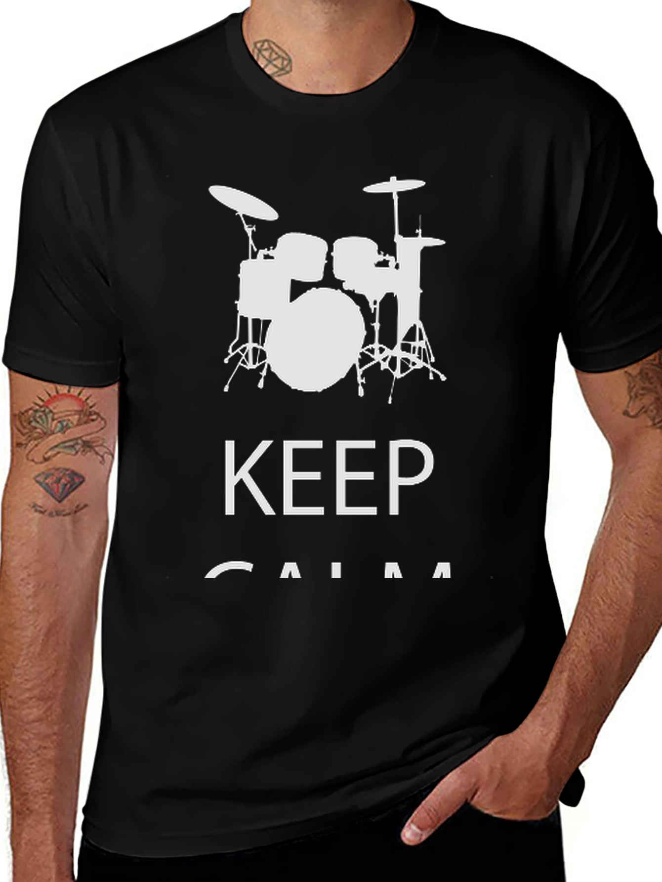 Keep Calm Drummer T-Shirt - Music Lover Tee