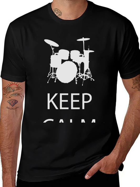 Keep Calm Drummer T-Shirt - Music Lover Tee