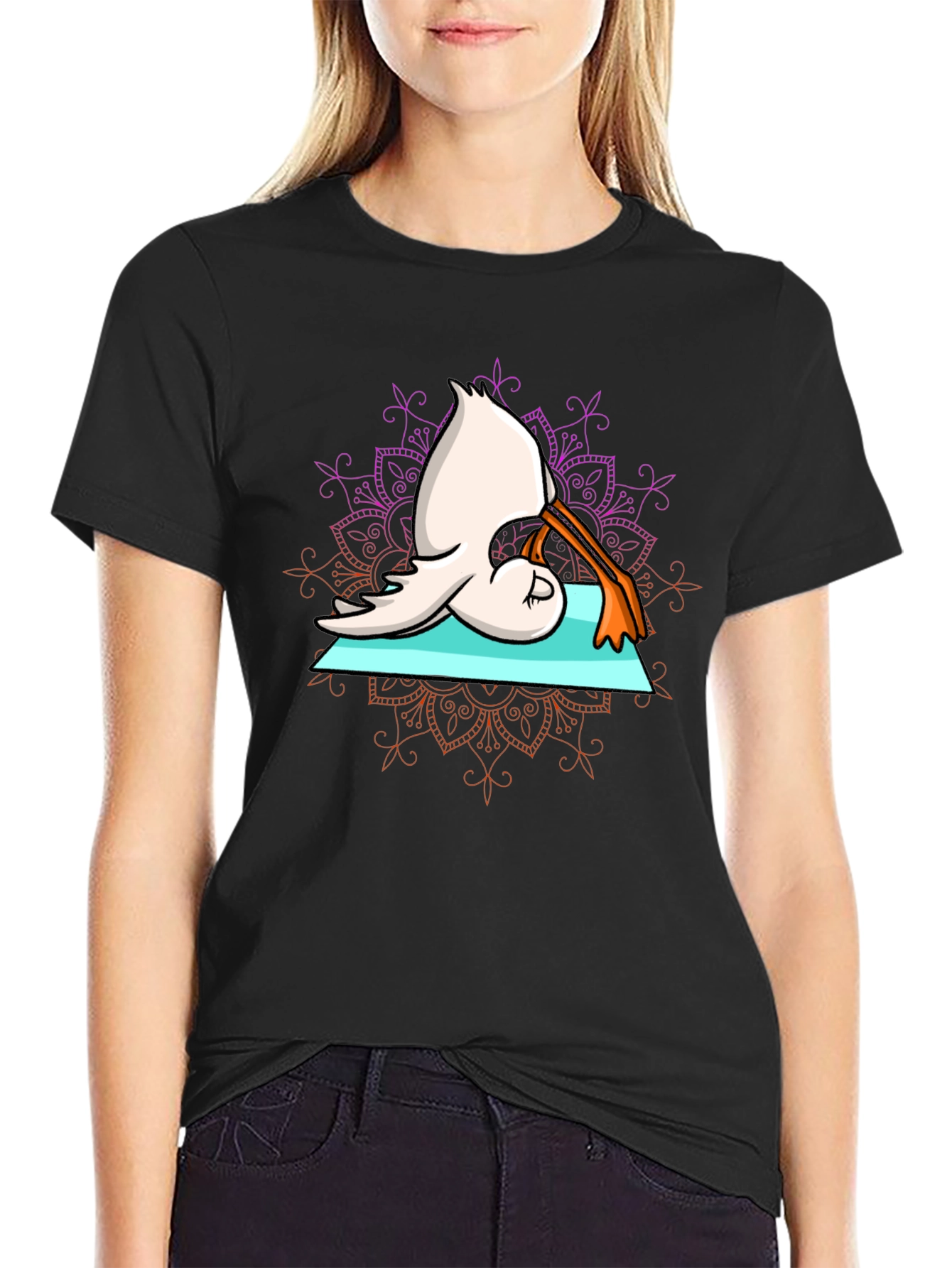 Yoga Goose Tee - Downward Dog Design
