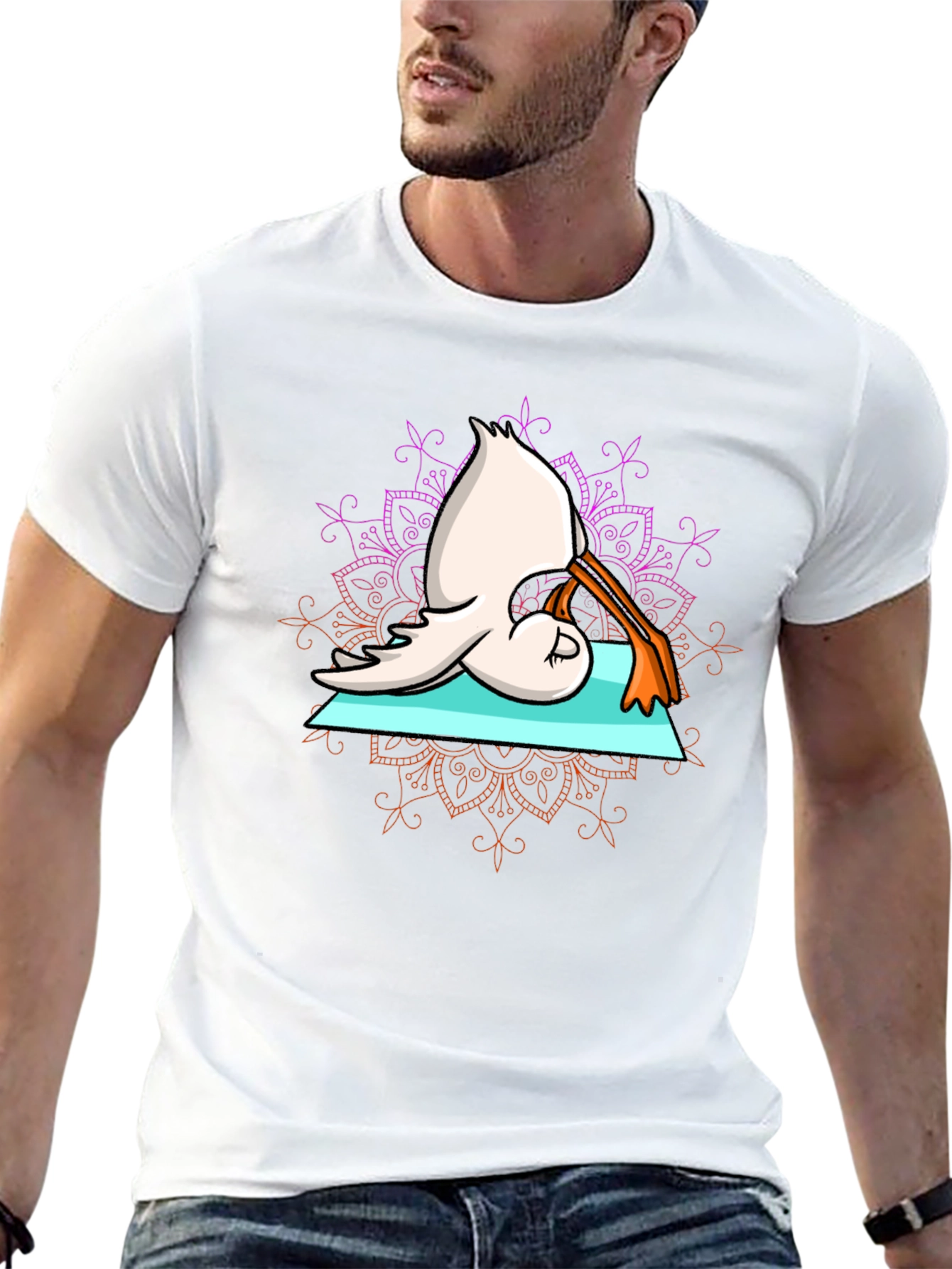 Yoga Goose Tee - Downward Dog Design