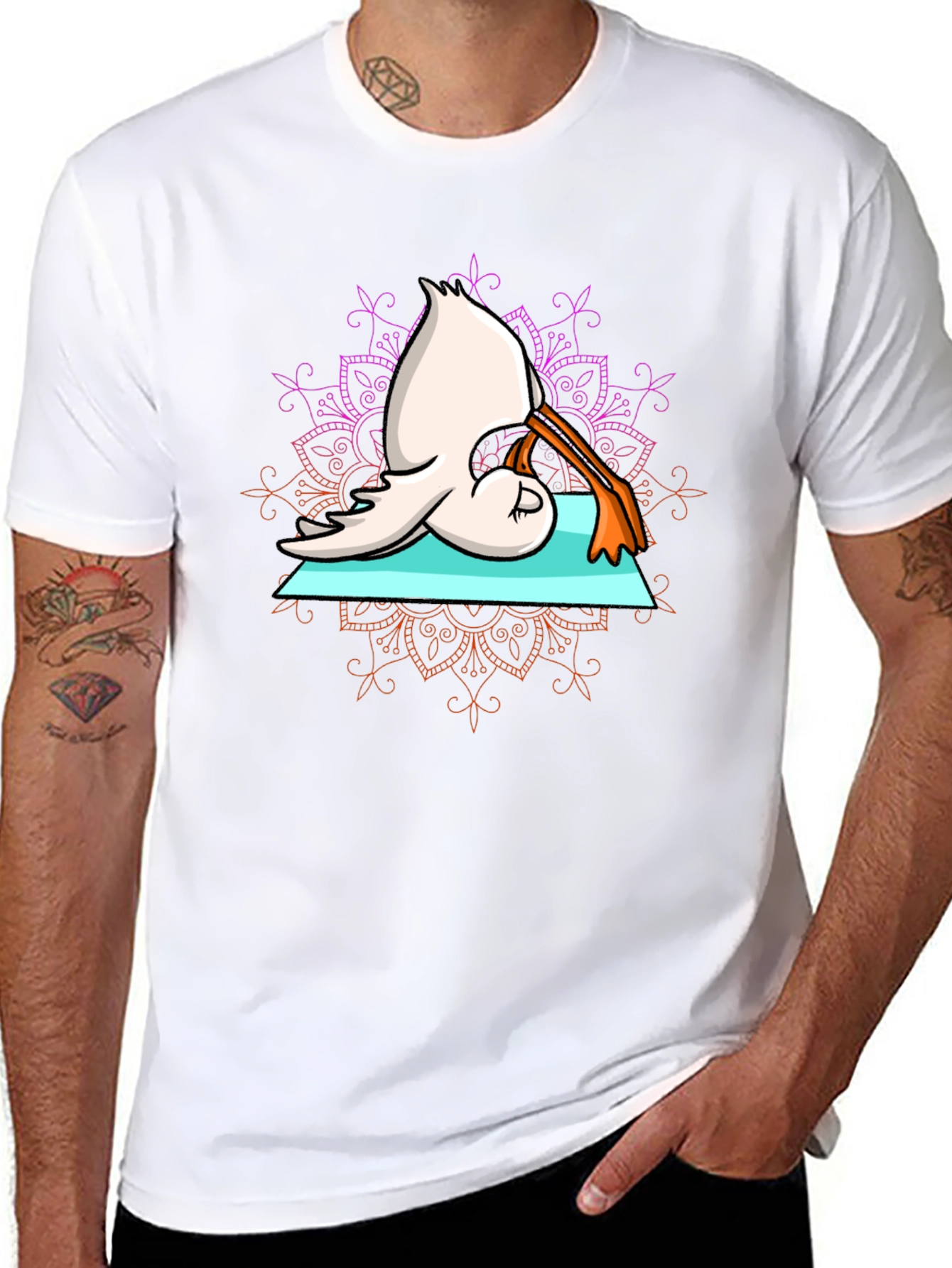 Yoga Goose Tee - Downward Dog Design