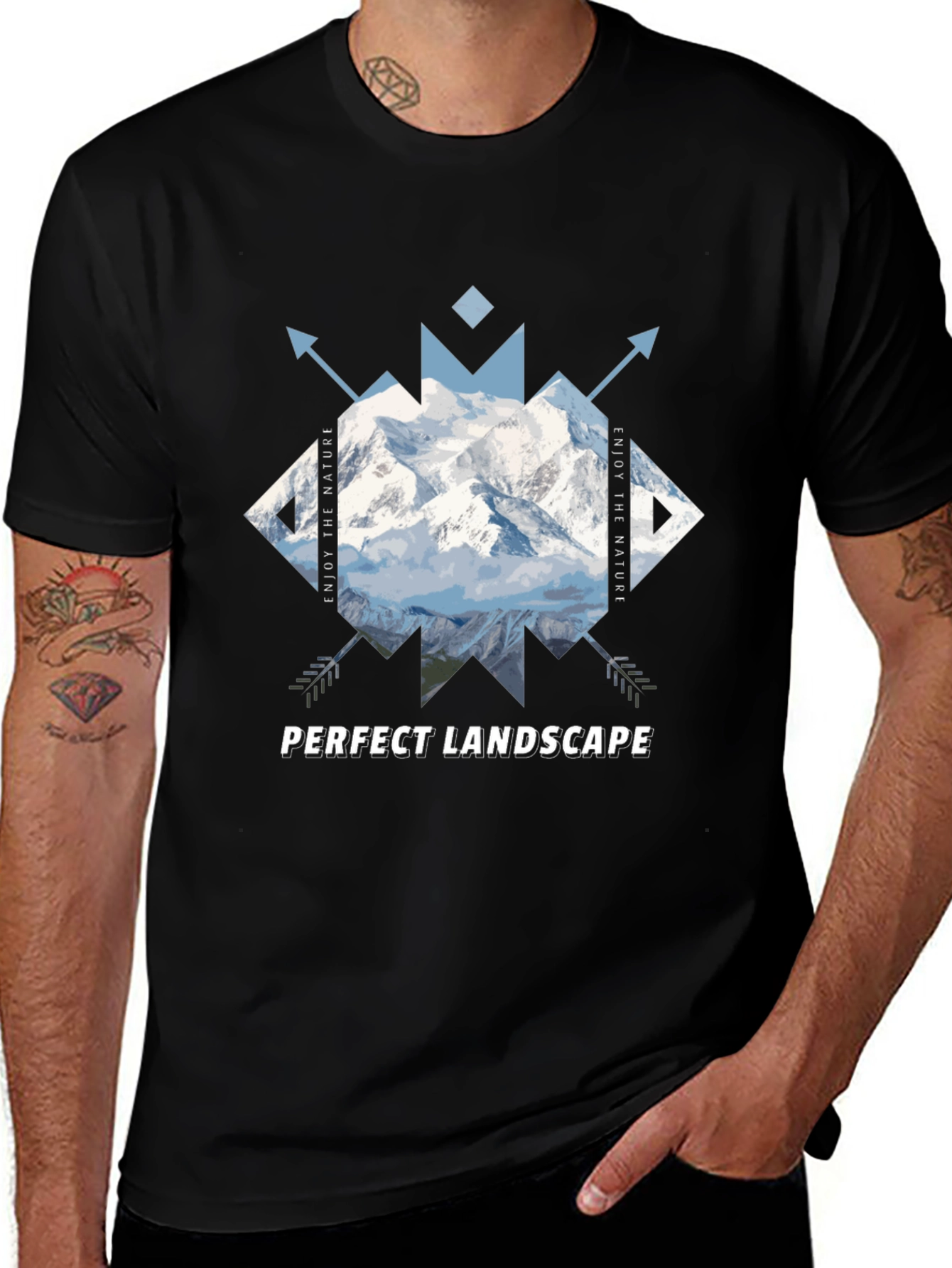 Mountain Graphic Tee - Perfect Landscape Design
