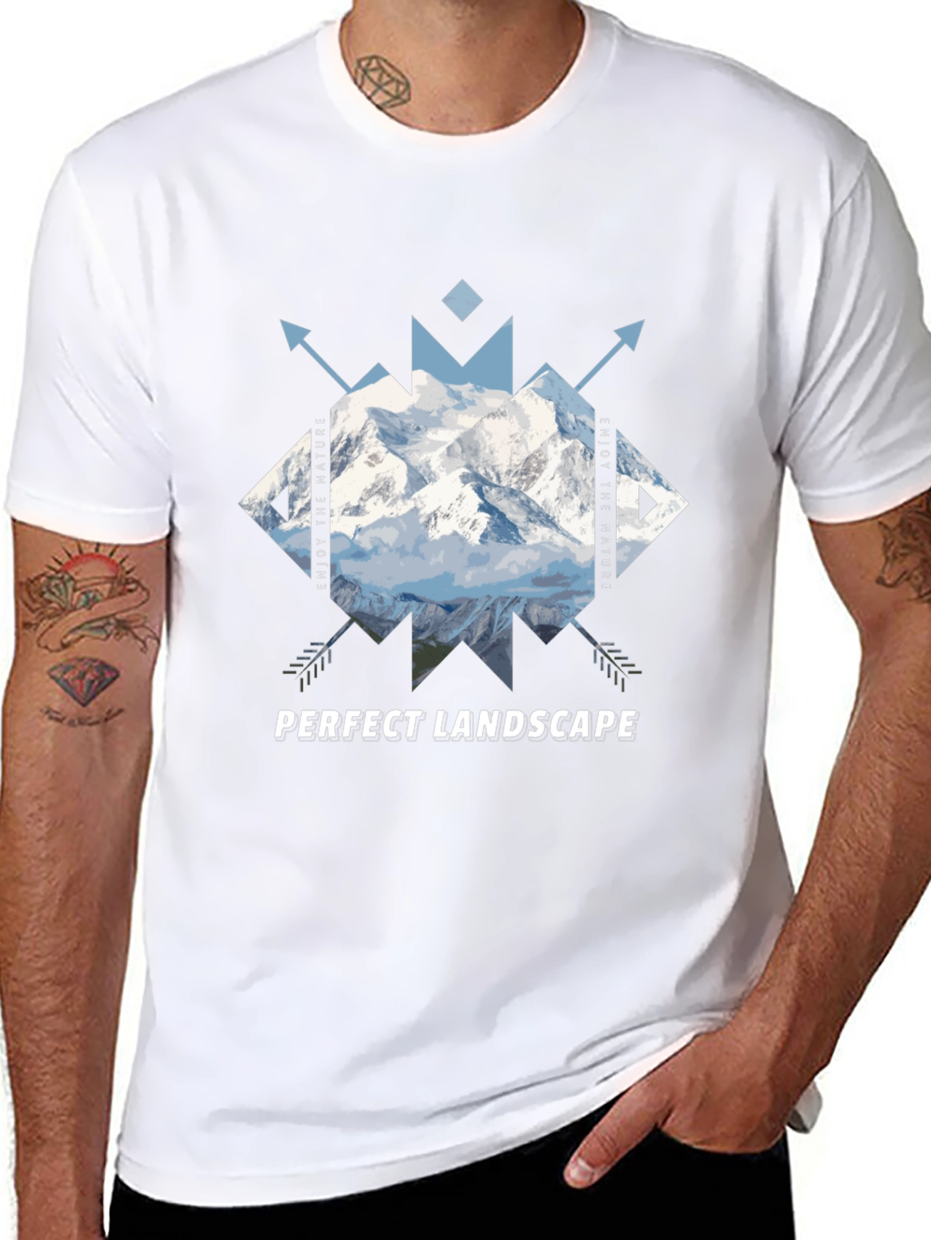 Mountain Graphic Tee - Perfect Landscape Design