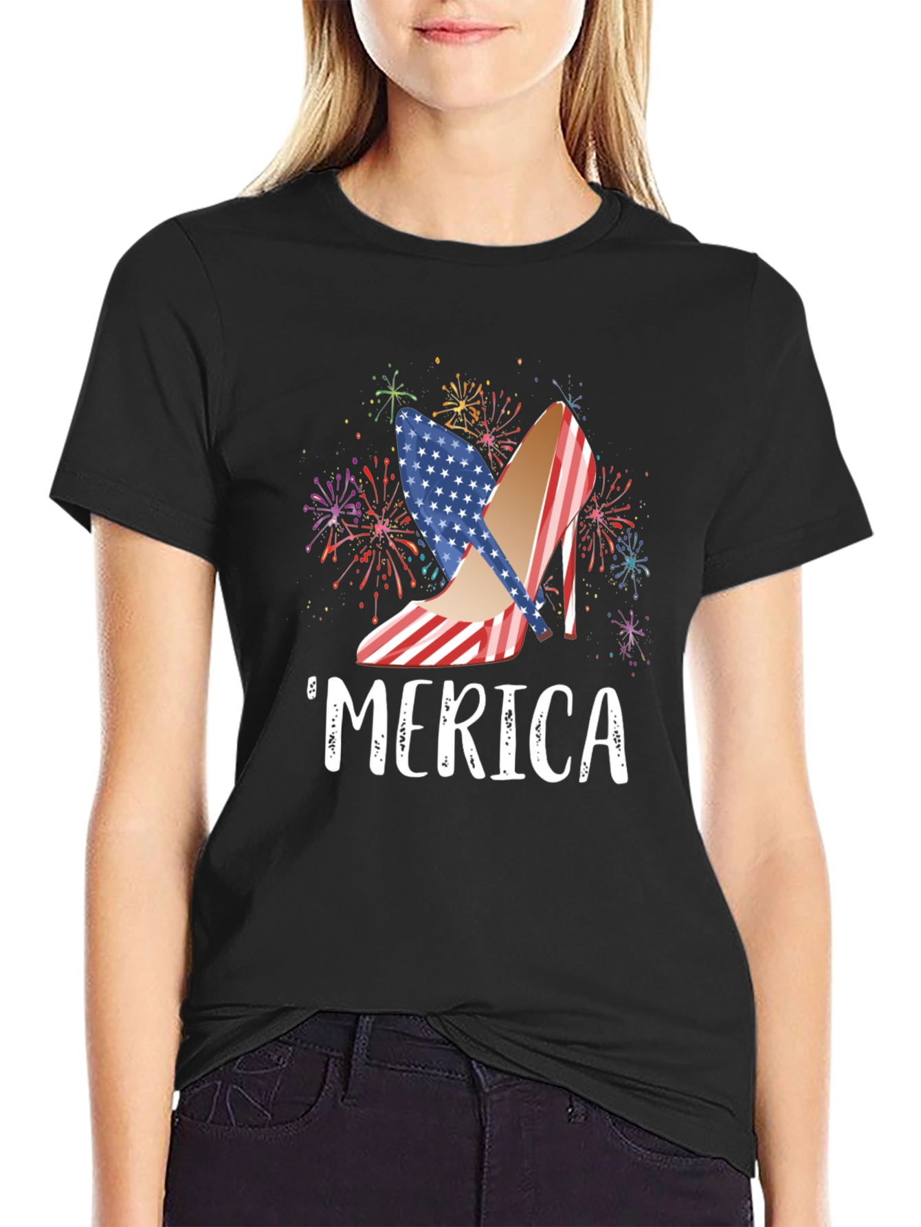 Patriotic Merica Heels USA Flag T-Shirt