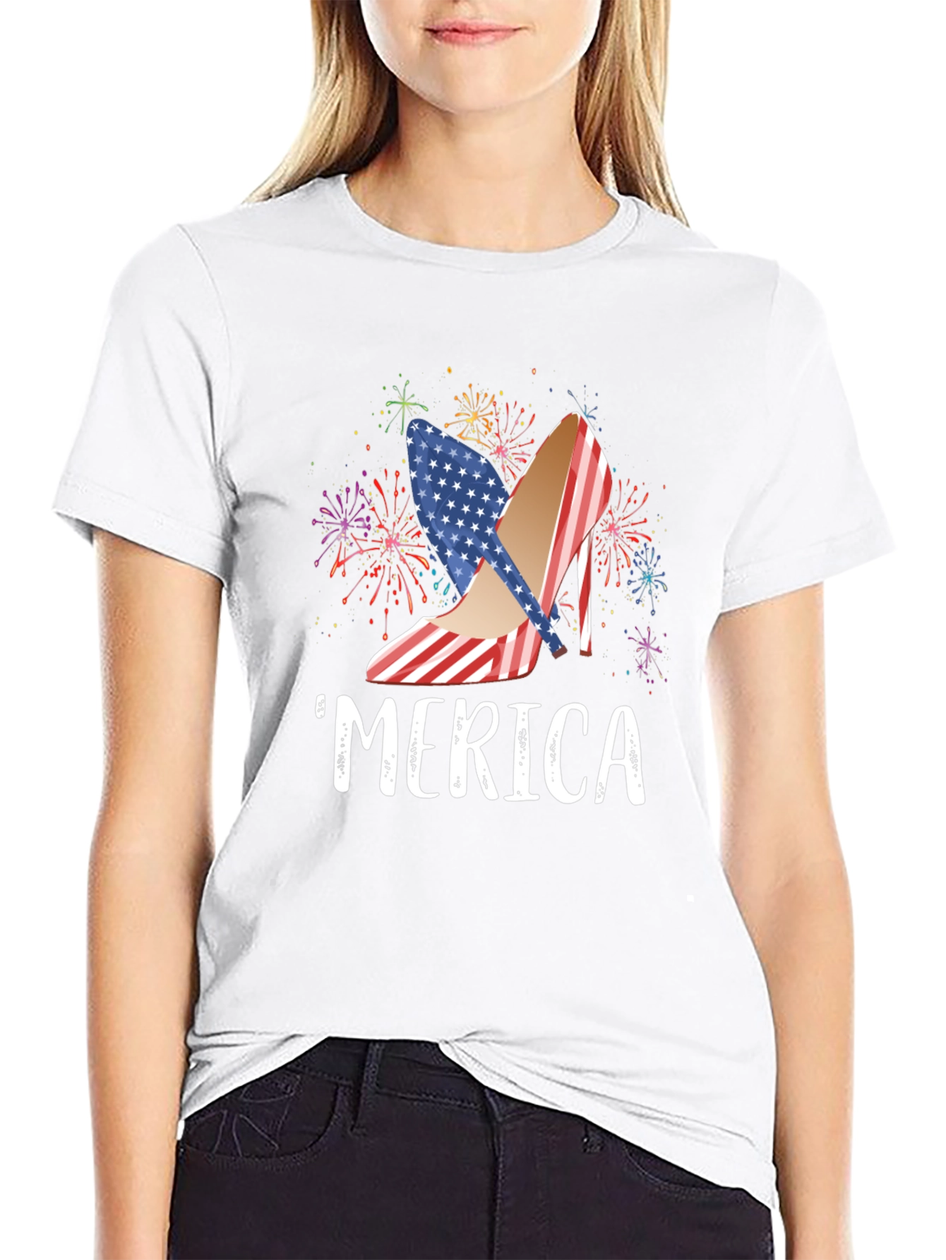 Patriotic Merica Heels USA Flag T-Shirt