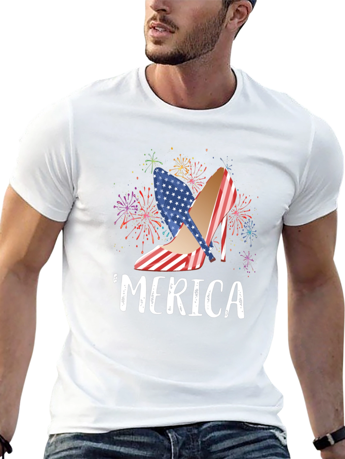 Patriotic Merica Heels USA Flag T-Shirt