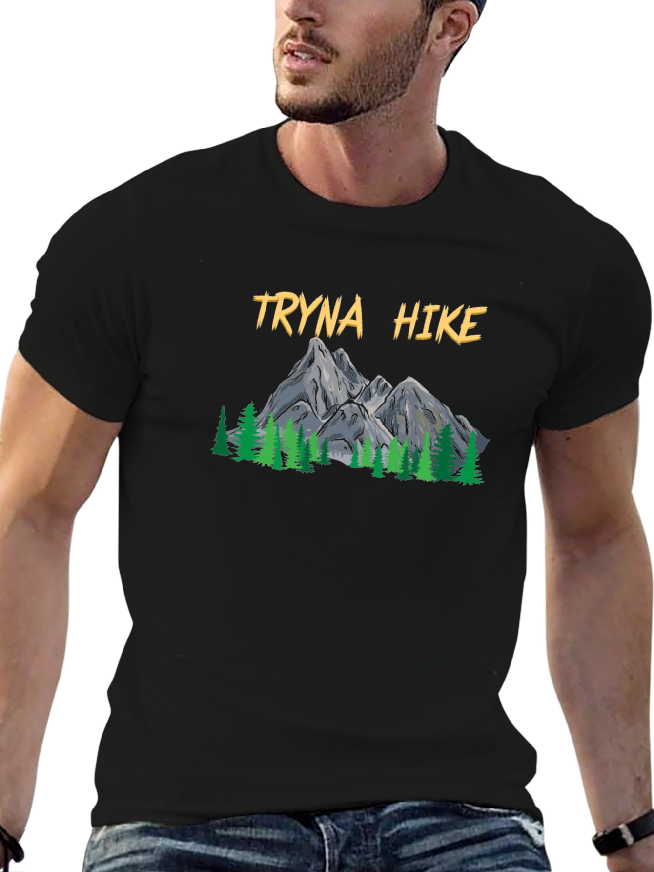 Tryna Hike Graphic T-Shirt - Outdoor Adventure Tee