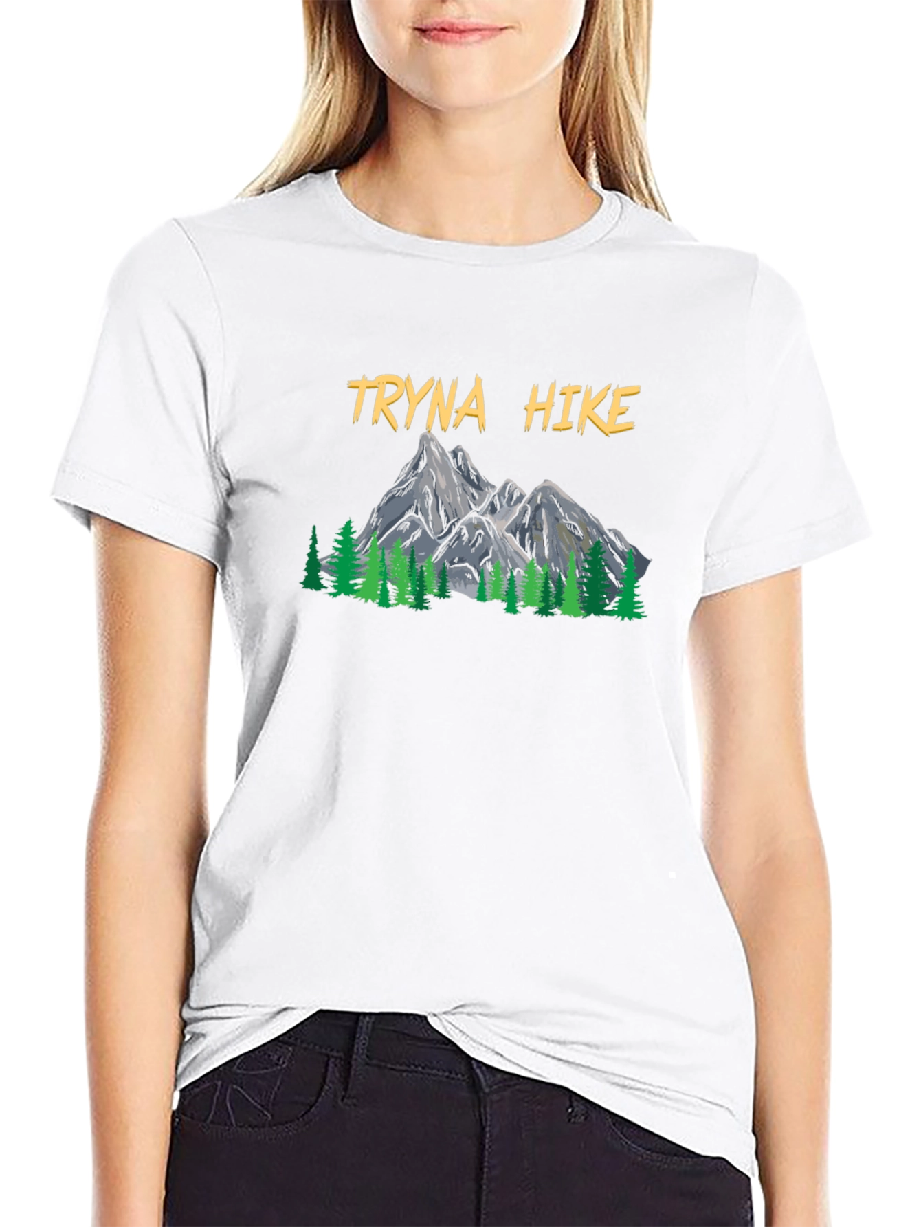Tryna Hike Graphic T-Shirt - Outdoor Adventure Tee