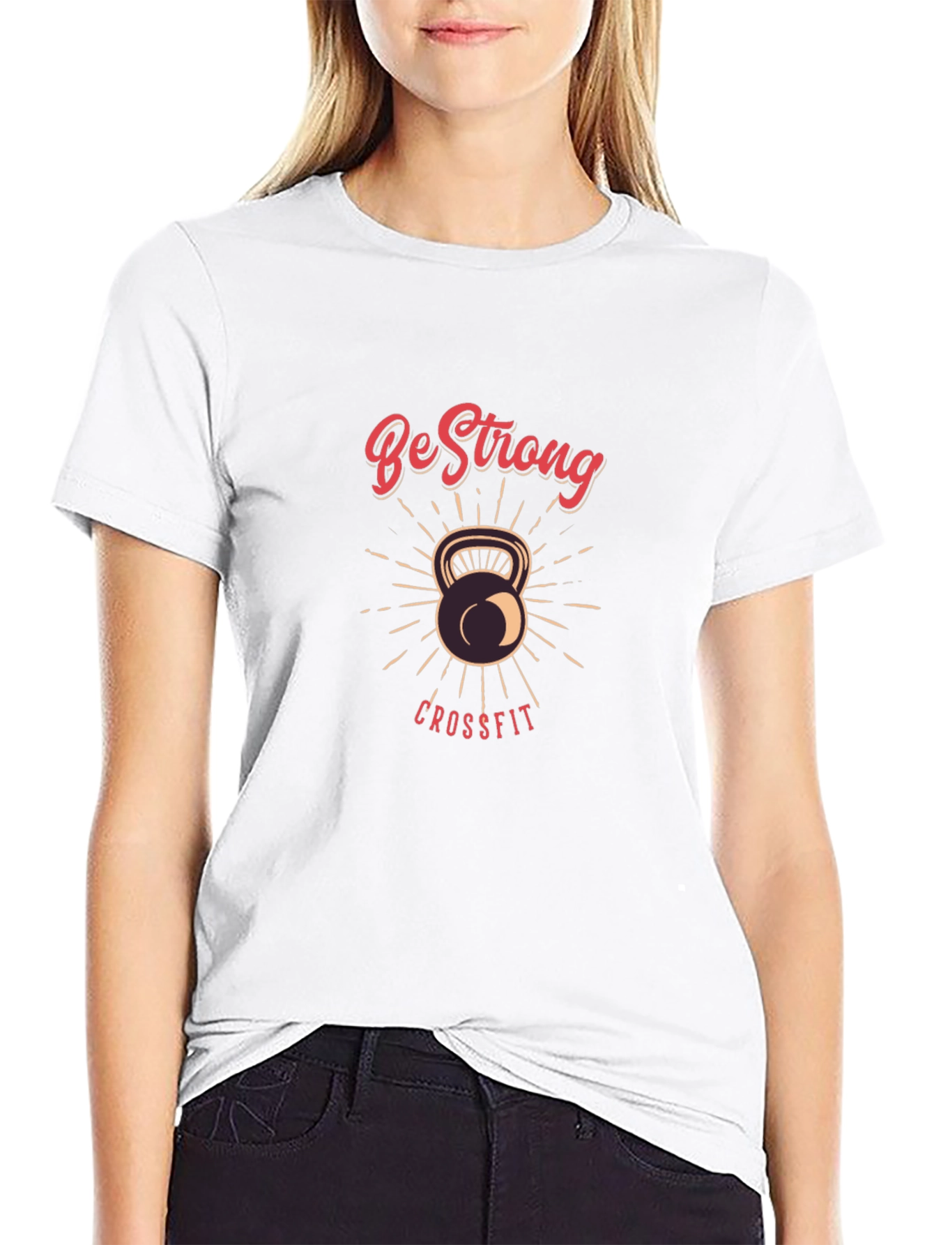 Be Strong CrossFit T-Shirt - Kettlebell Design