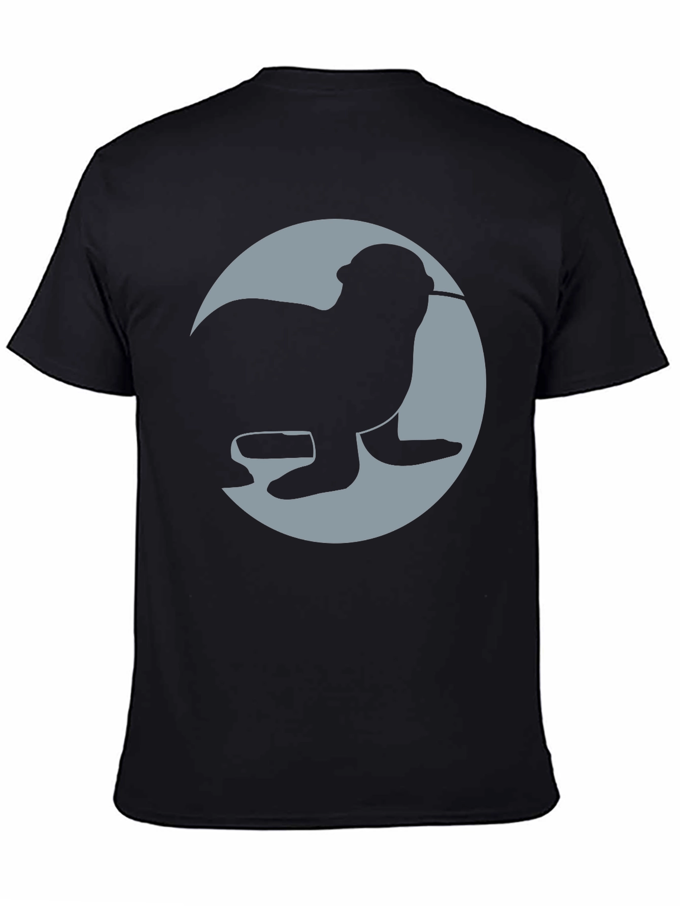 Seal Silhouette Graphic Tee - Black Casual Shirt