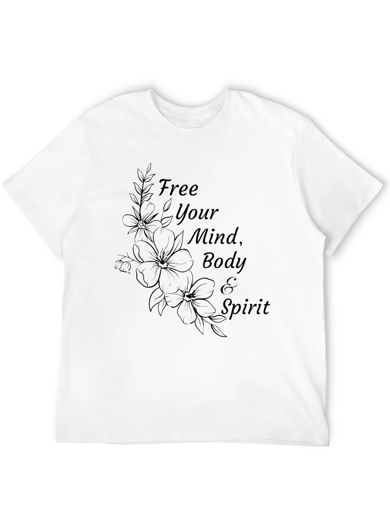 Free Your Mind Body & Spirit Black Graphic Tee