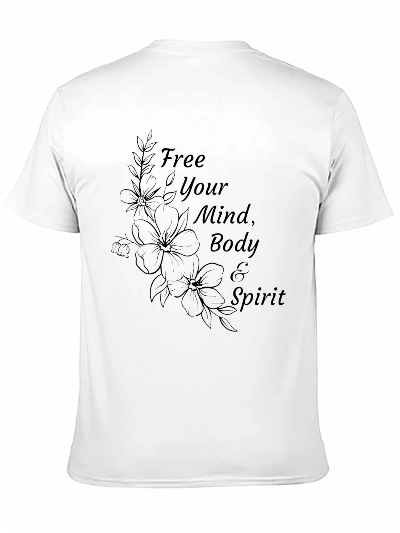 Free Your Mind Body & Spirit Black Graphic Tee