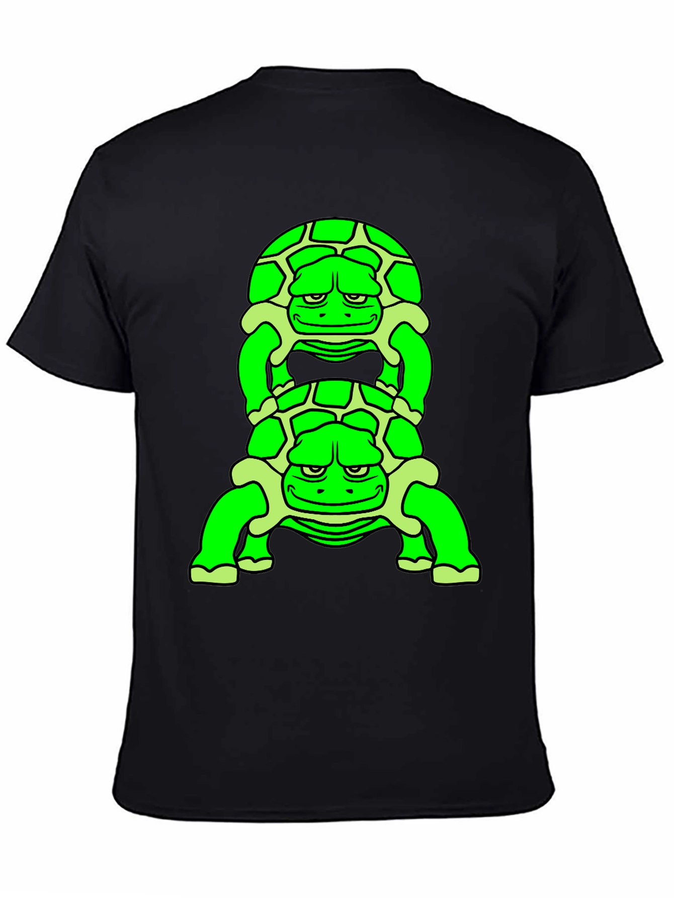 Stacked Turtle Graphic Tee - Unique Design