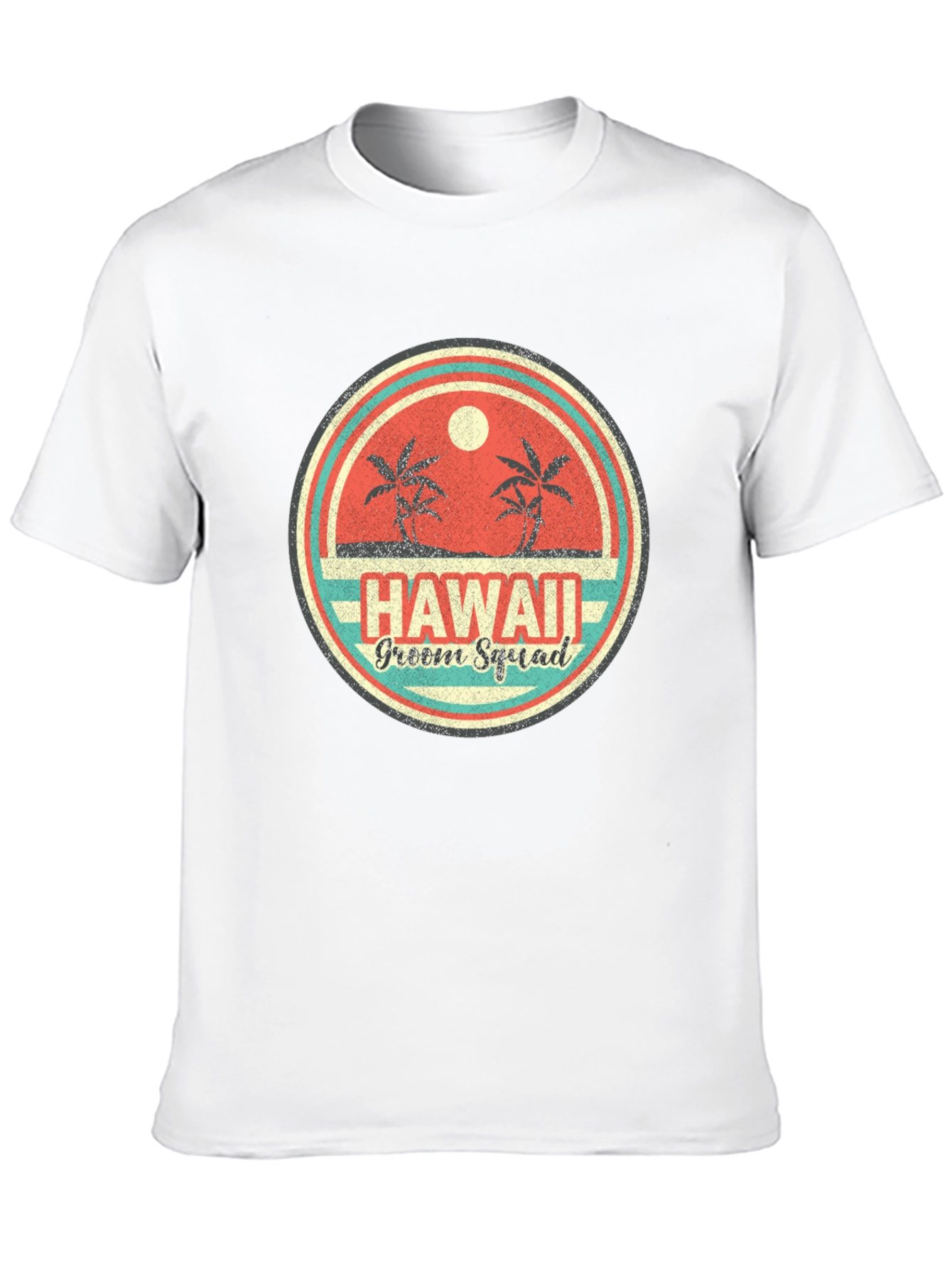 Hawaii Groom Squad T-Shirt Tropical Beach Wedding Tee