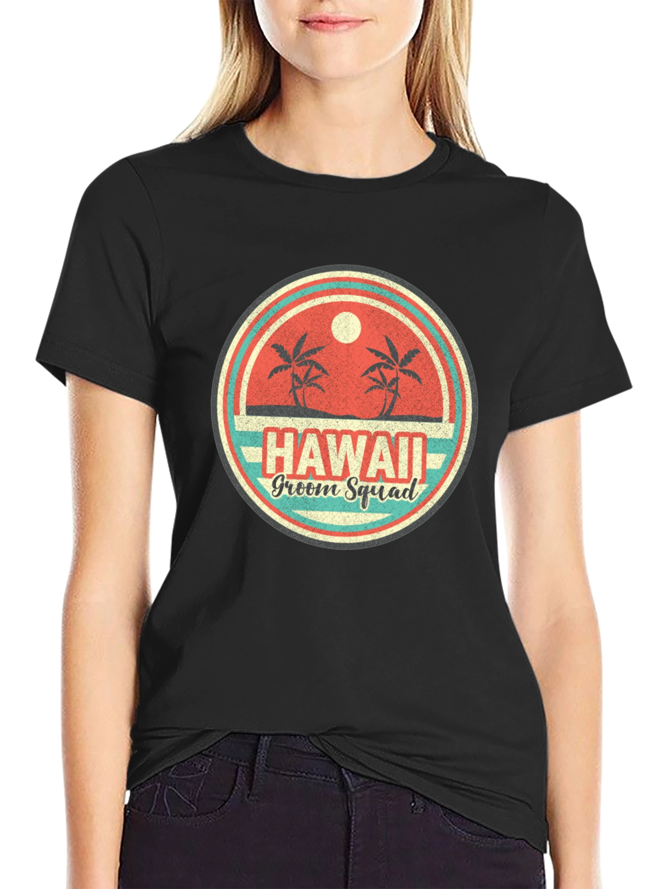 Hawaii Groom Squad T-Shirt Tropical Beach Wedding Tee