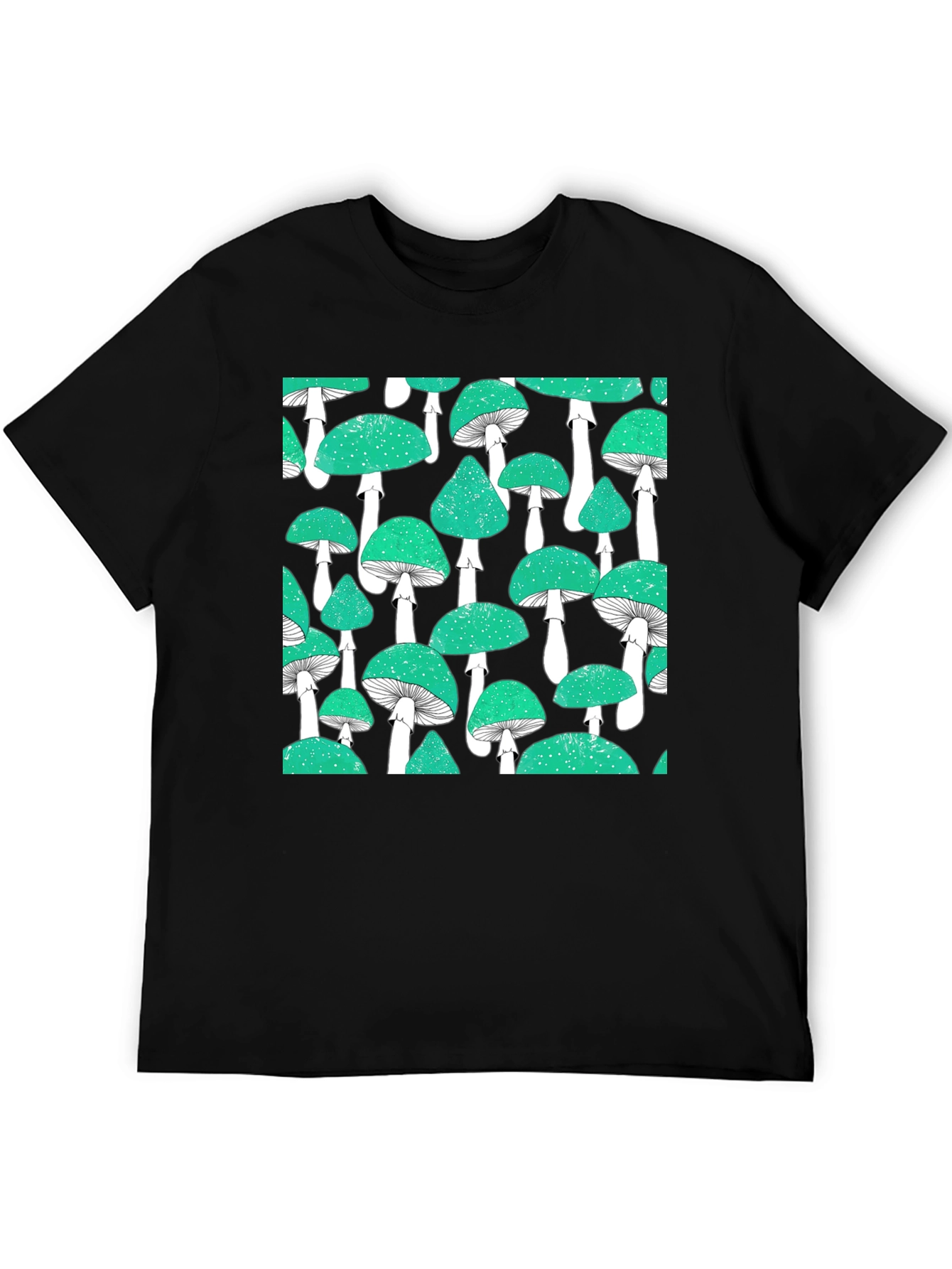 Mushroom Pattern Tee - Cool Graphic Print Shirt