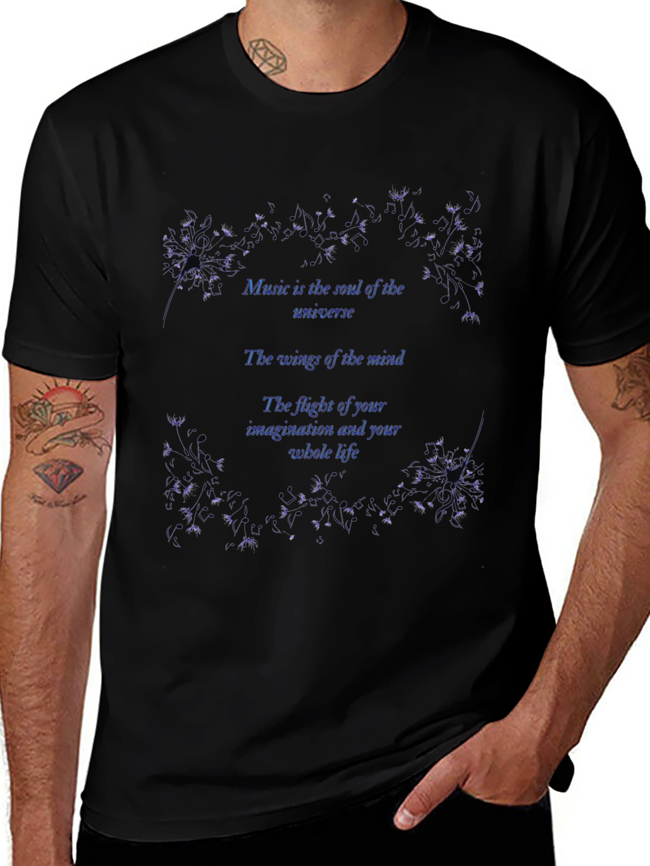 Inspirational Music Quote Graphic T-Shirt