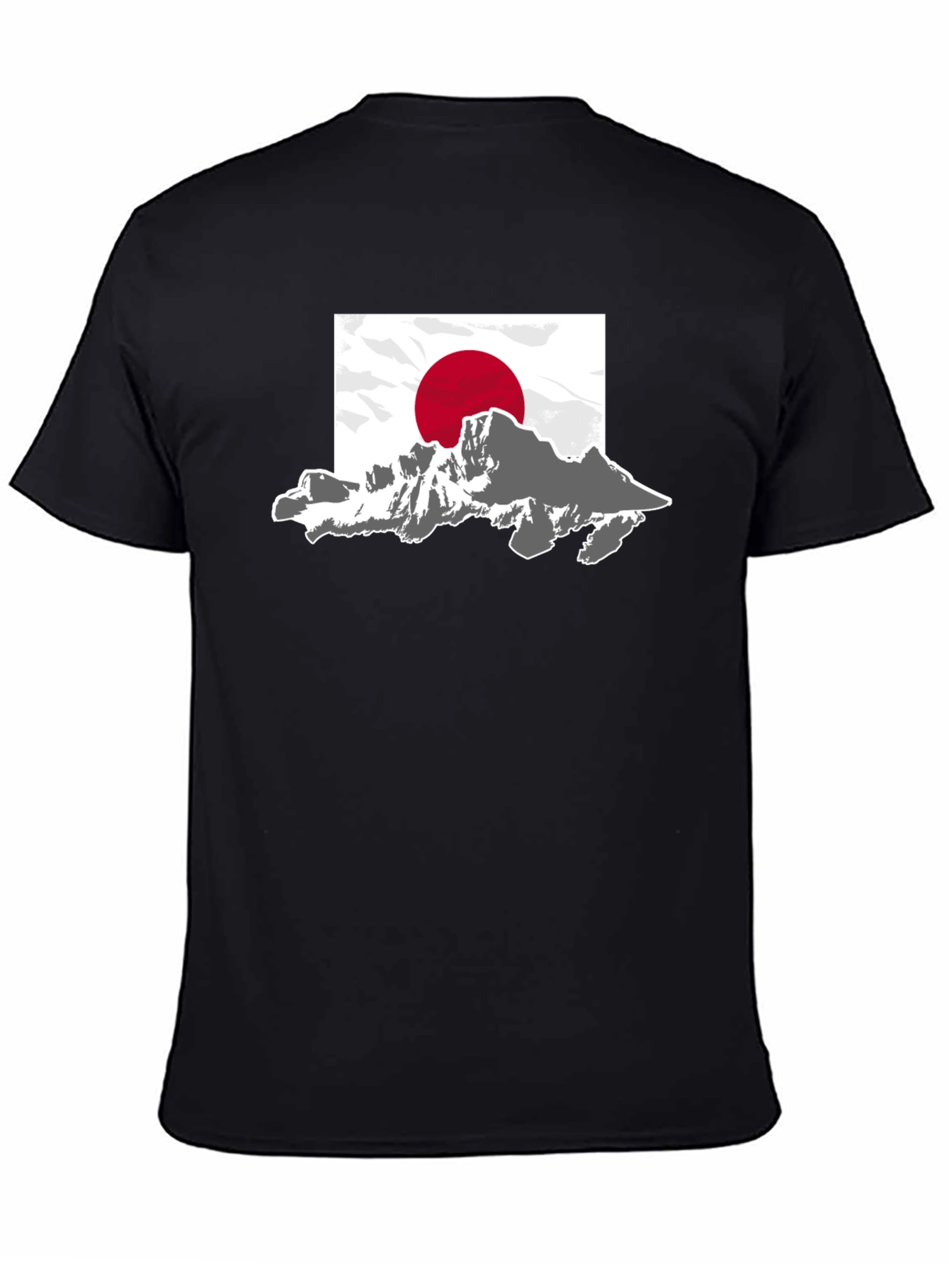 Japanese Mountain Flag Graphic T-Shirt