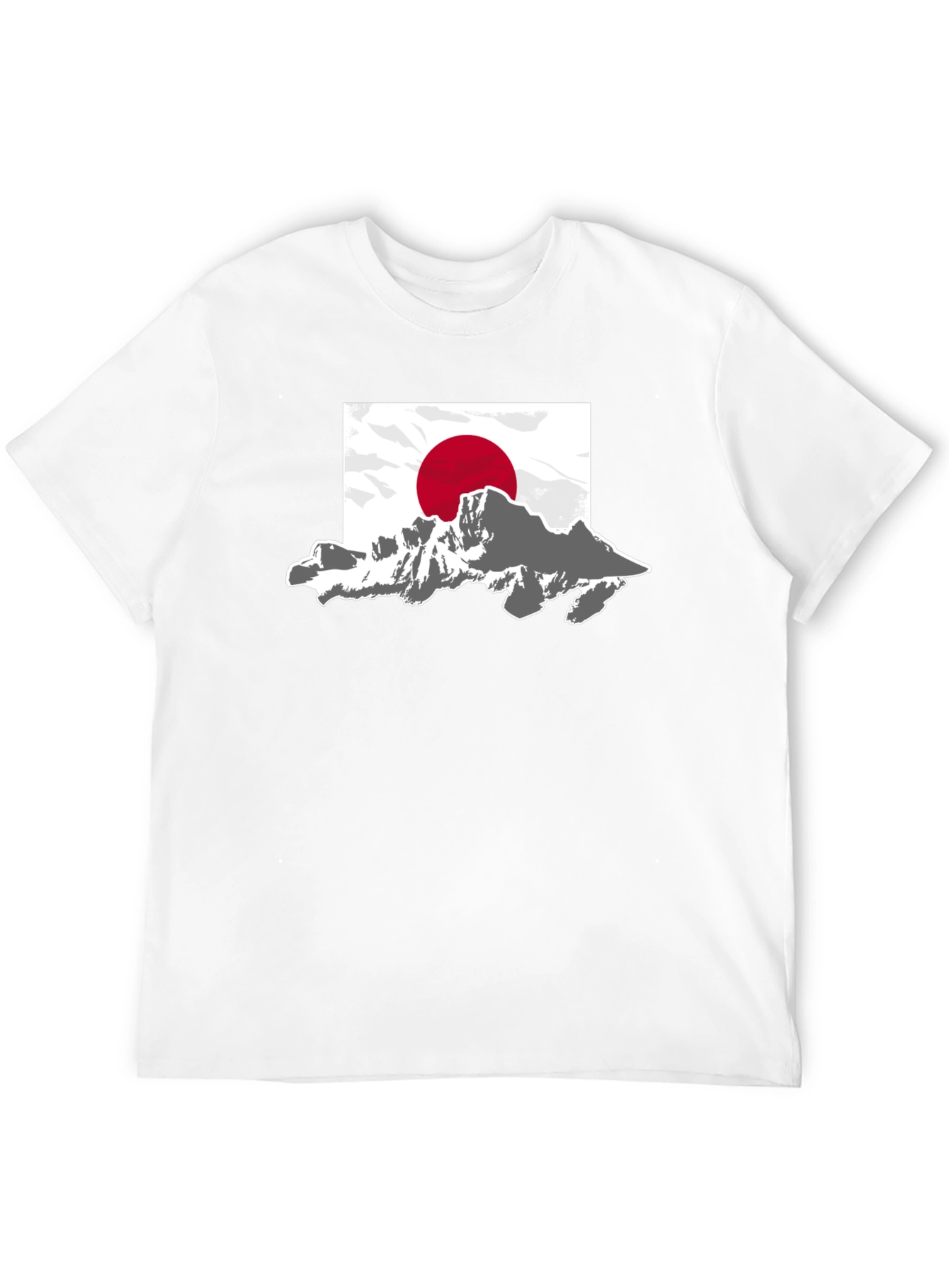 Japanese Mountain Flag Graphic T-Shirt