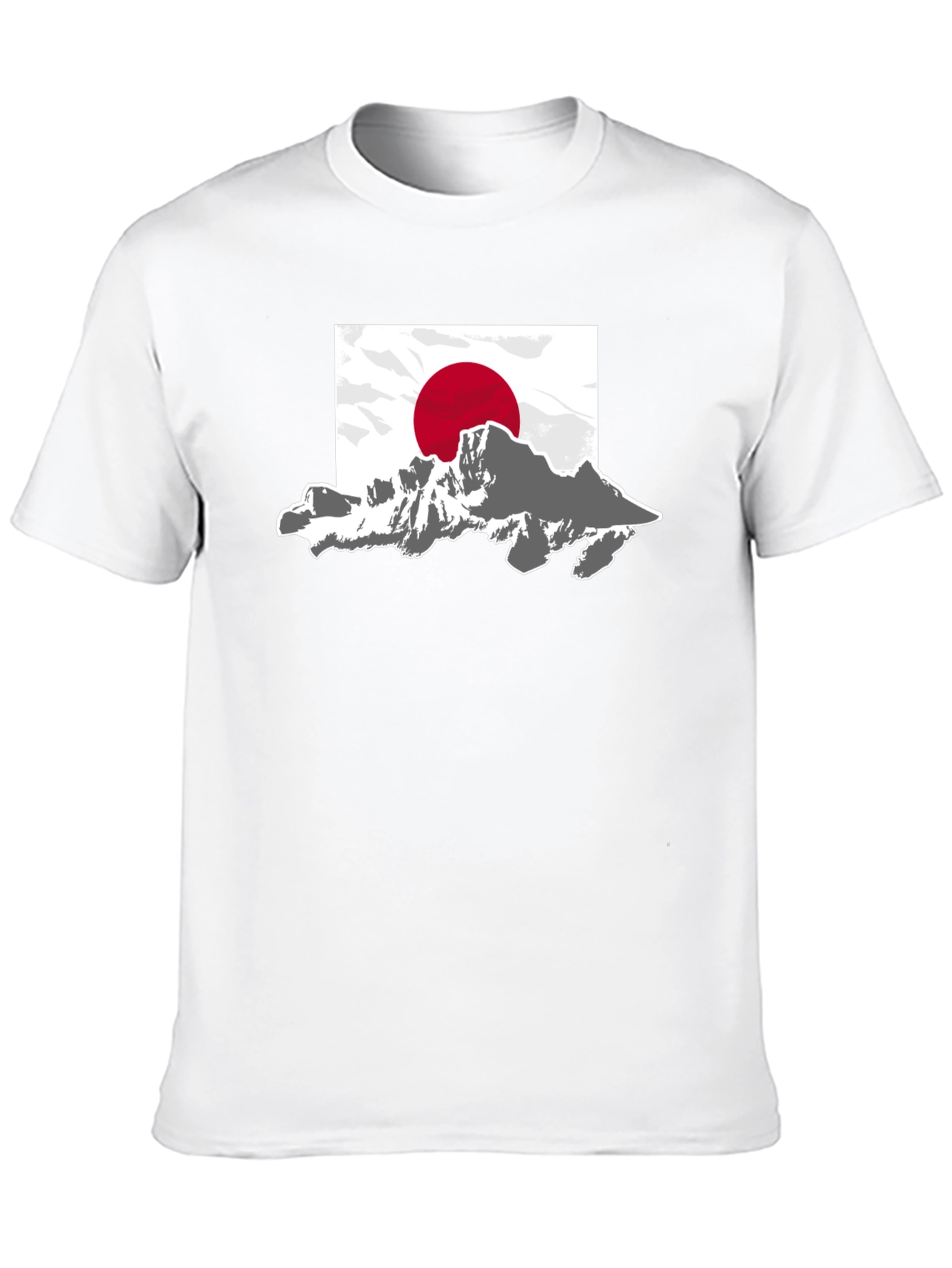 Japanese Mountain Flag Graphic T-Shirt