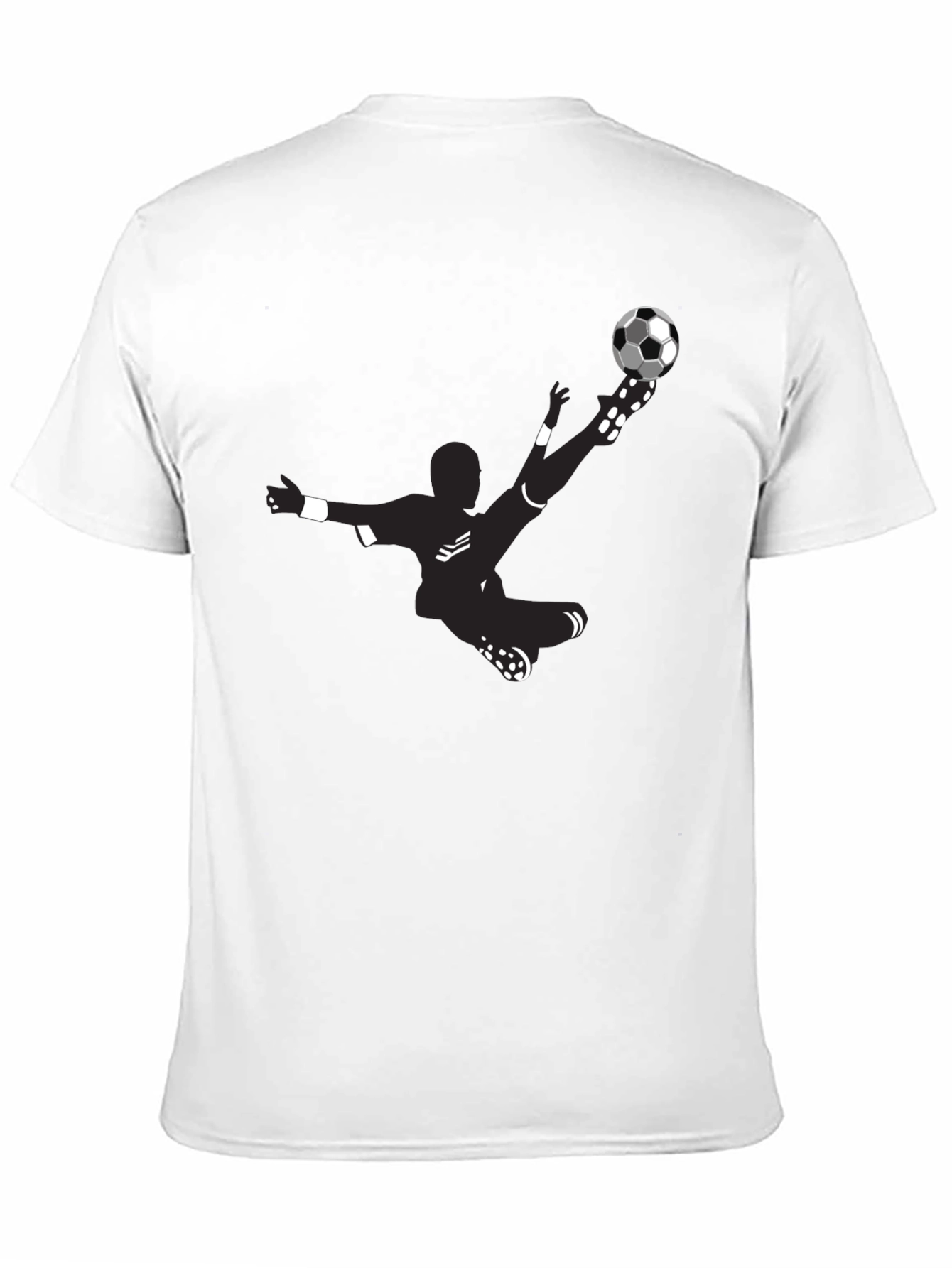 Soccer Kick Graphic Tee - Black Cotton Blend
