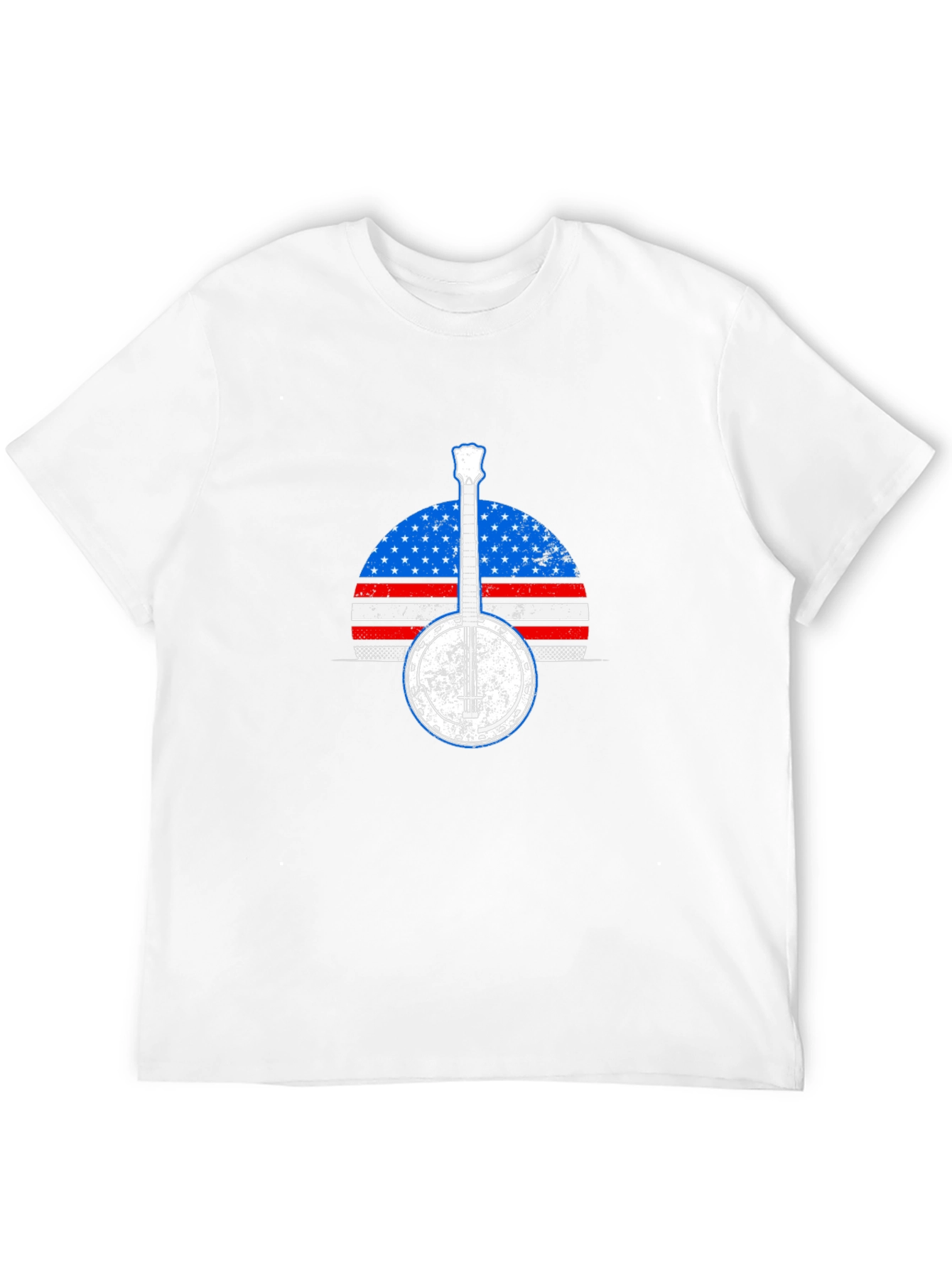 Banjo American Flag T-Shirt - Music Patriotic Tee