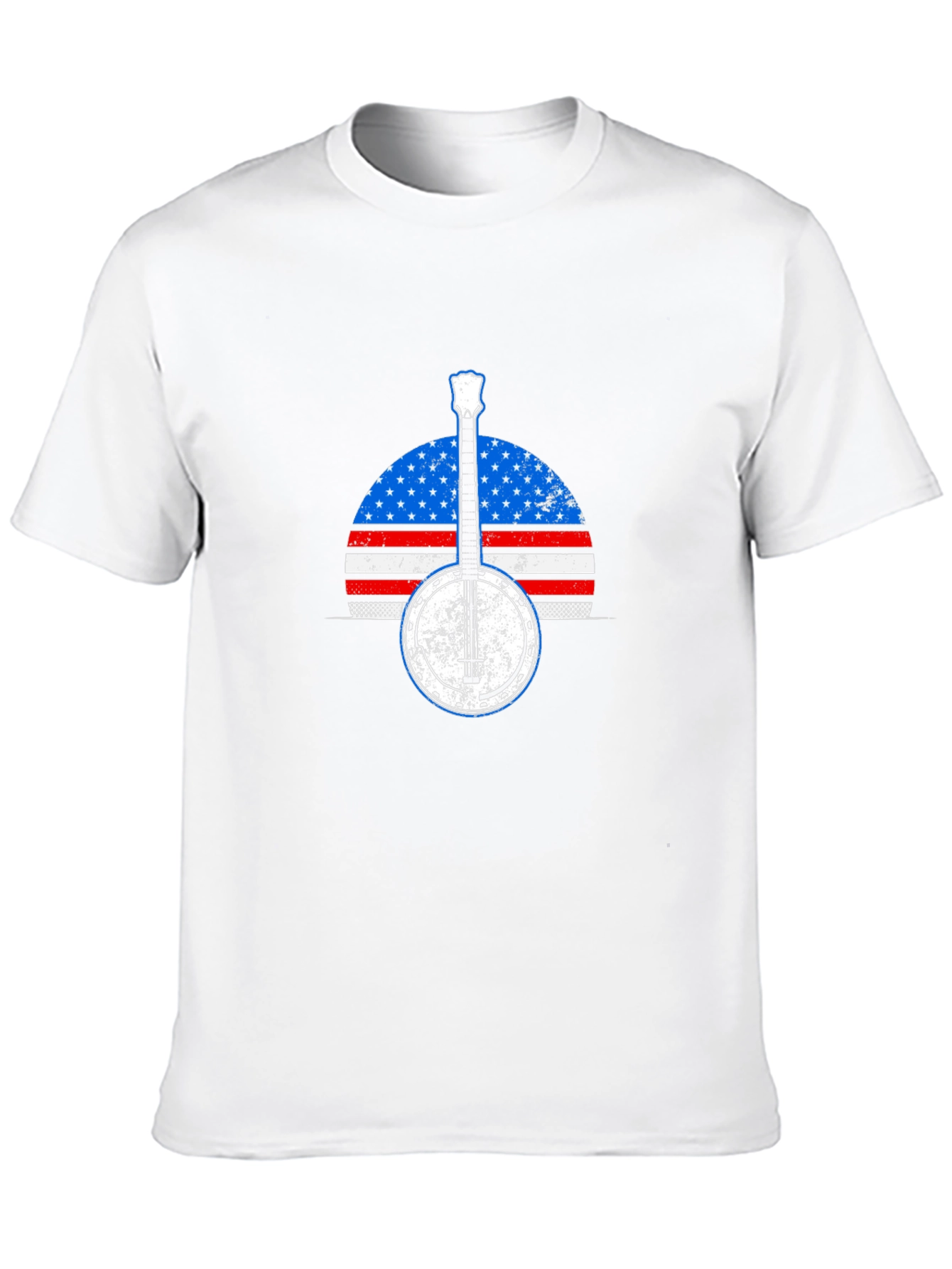 Banjo American Flag T-Shirt - Music Patriotic Tee