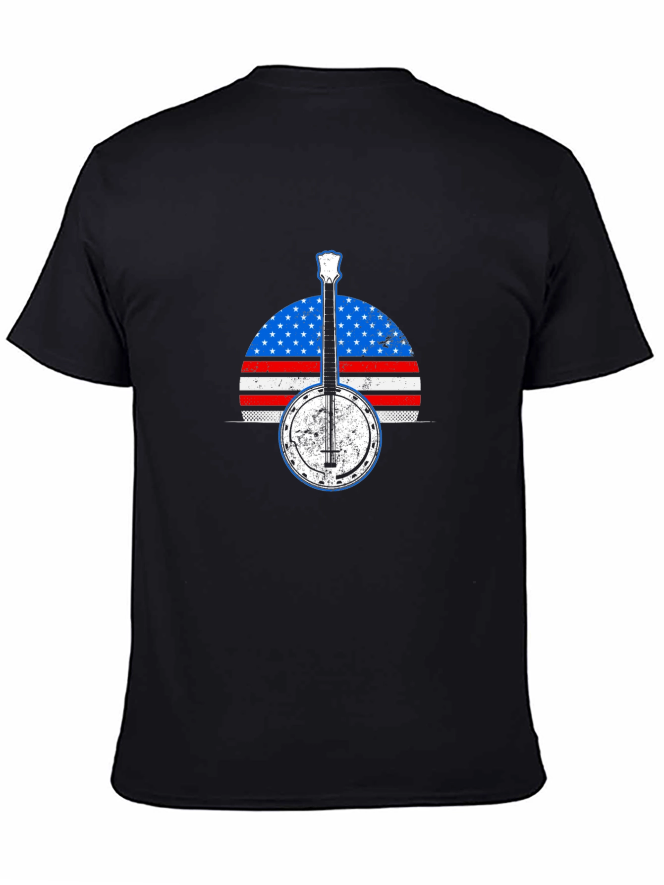 Banjo American Flag T-Shirt - Music Patriotic Tee