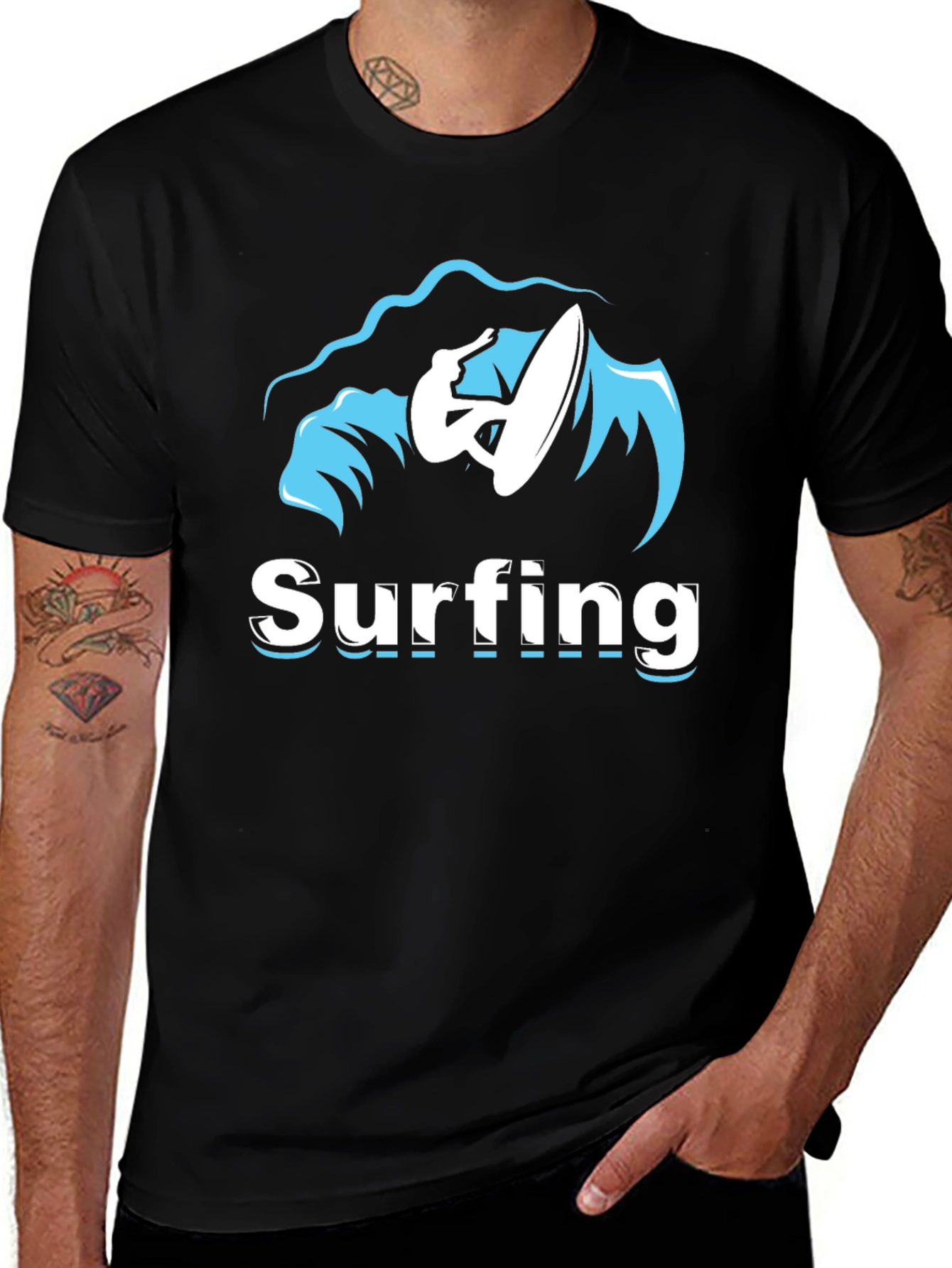 Surfing Wave Graphic T-Shirt