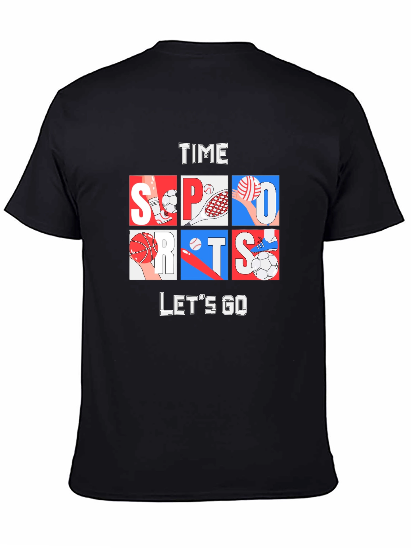 Time for Sports Graphic Tee - Black