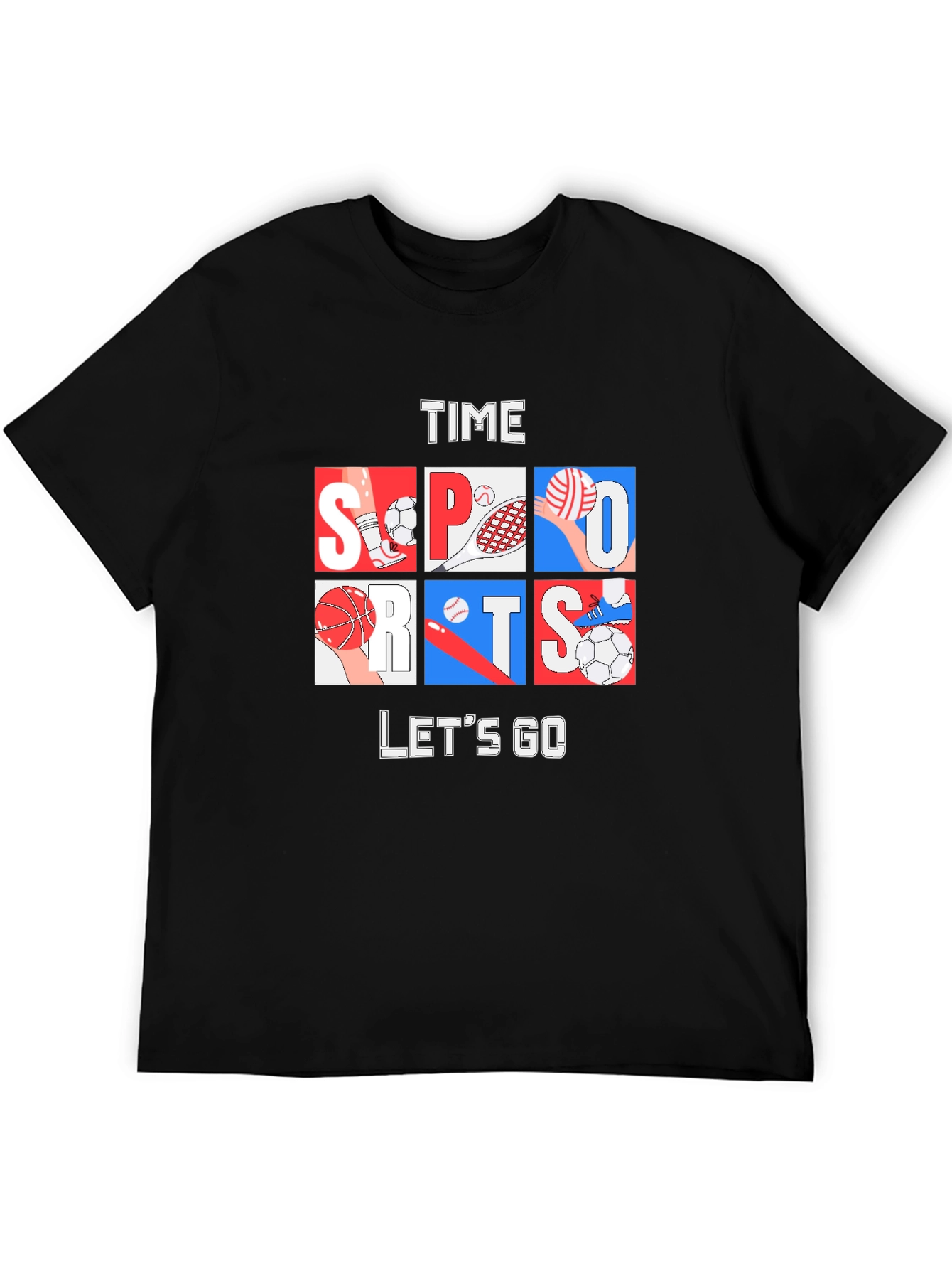 Time for Sports Graphic Tee - Black