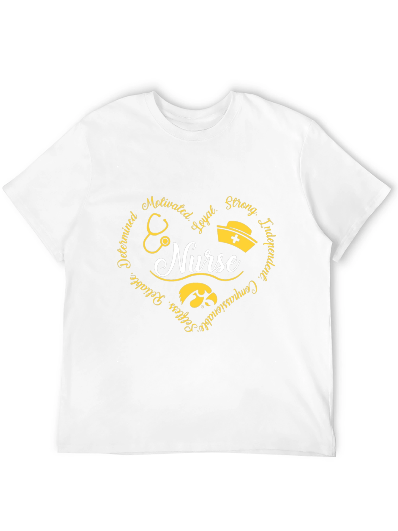 Nurse Heart Graphic Tee - Black