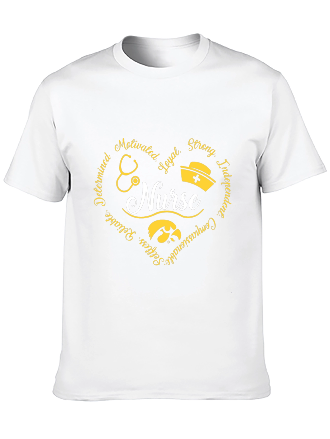 Nurse Heart Graphic Tee - Black
