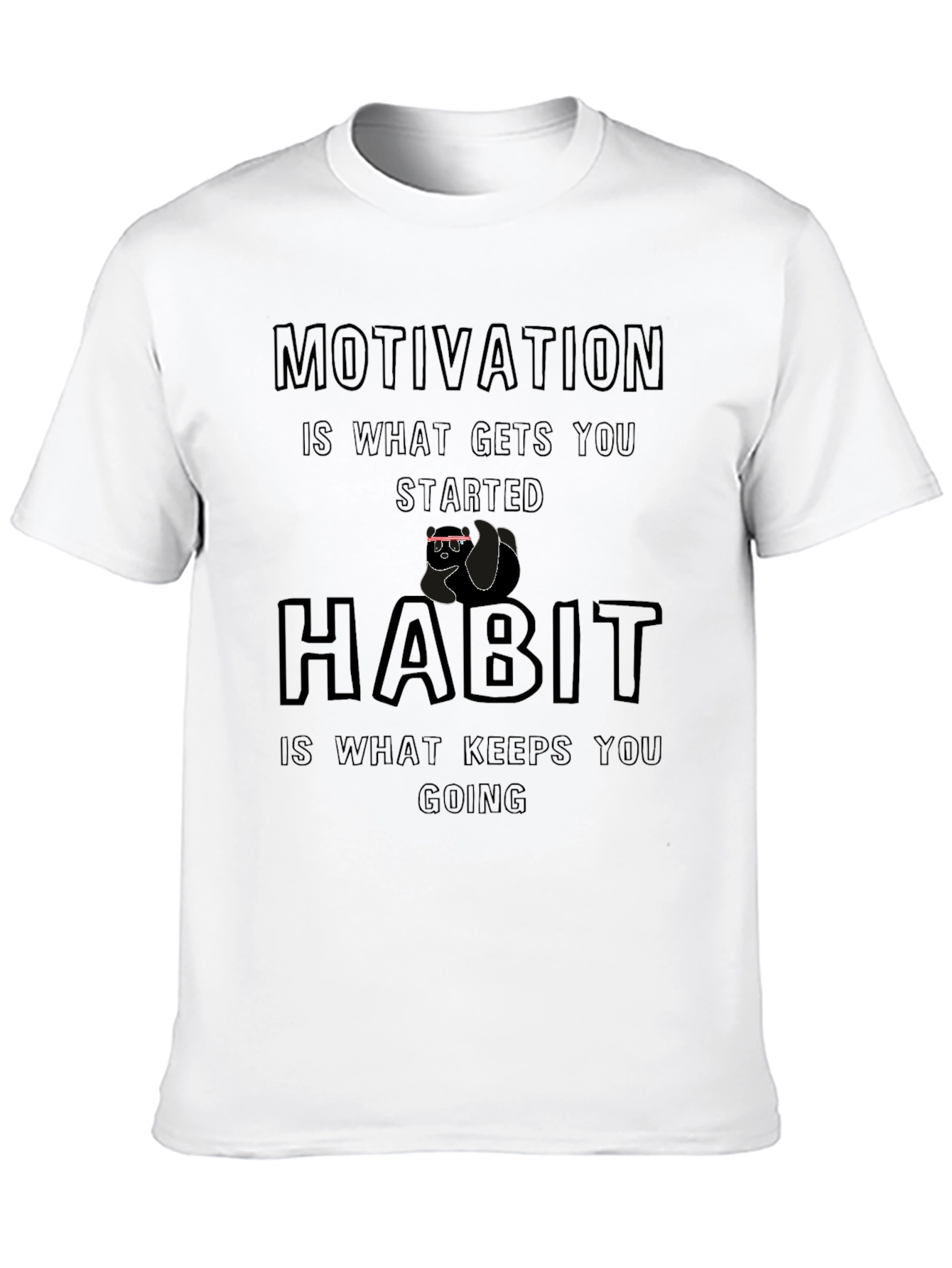 Motivation Habit Black T-Shirt