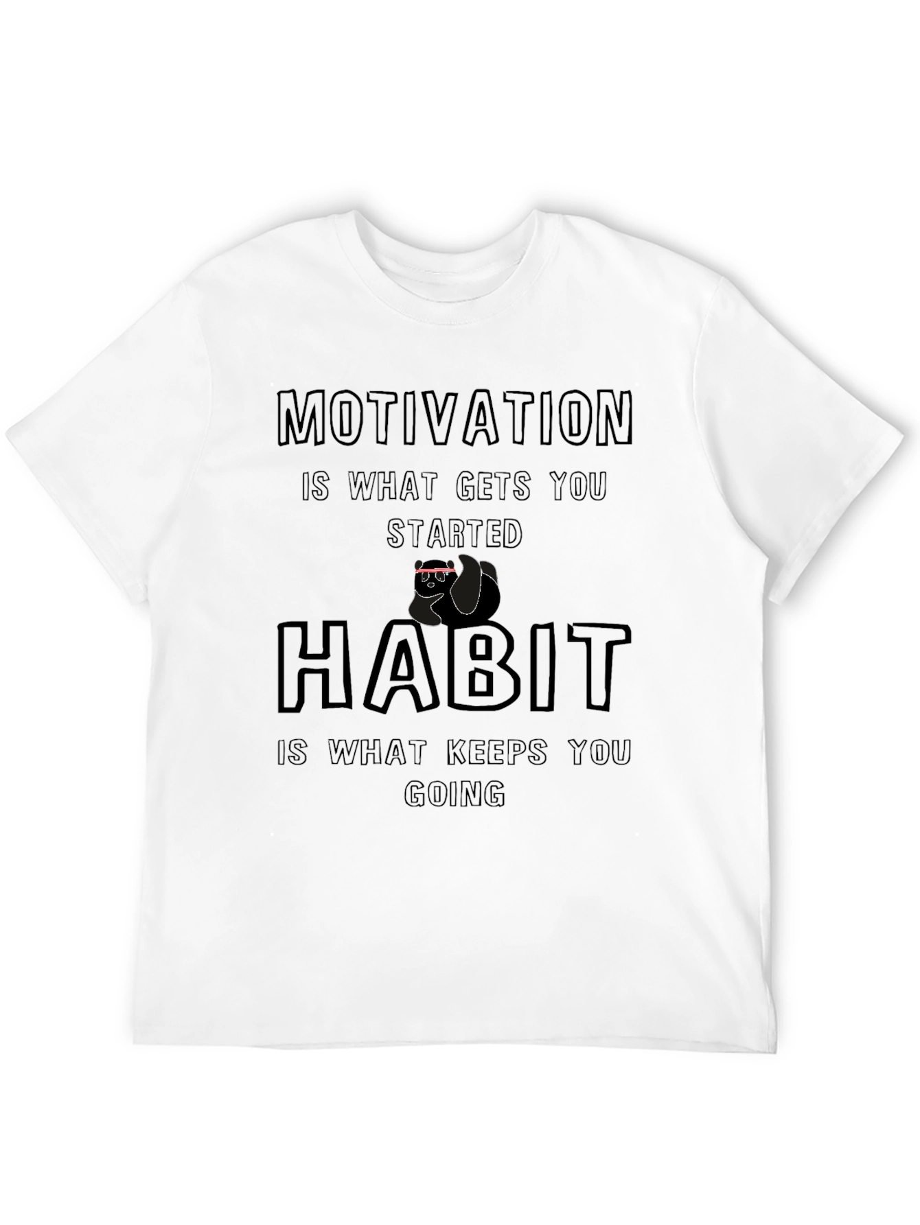 Motivation Habit Black T-Shirt