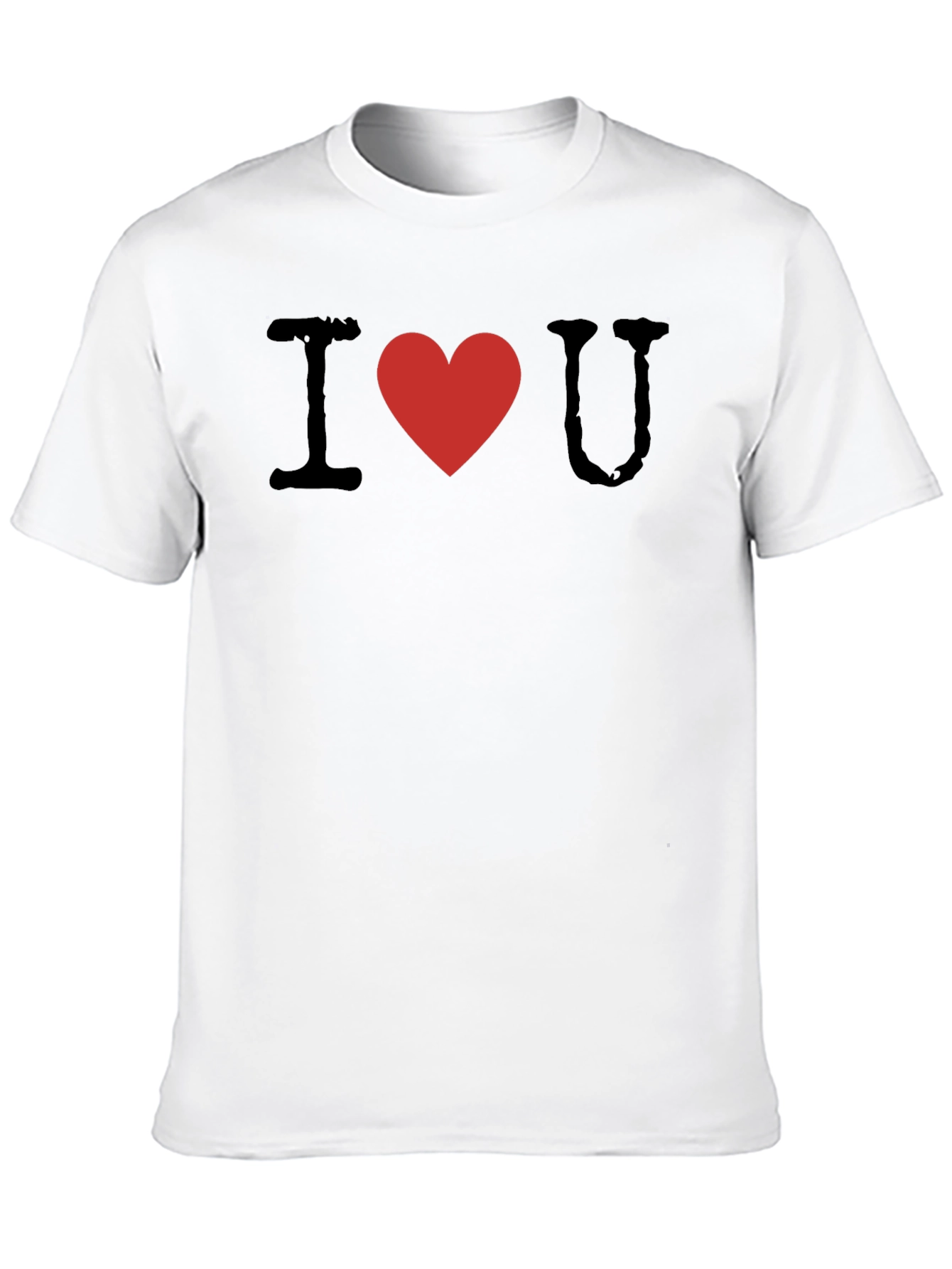I Heart U Graphic Tee - Black