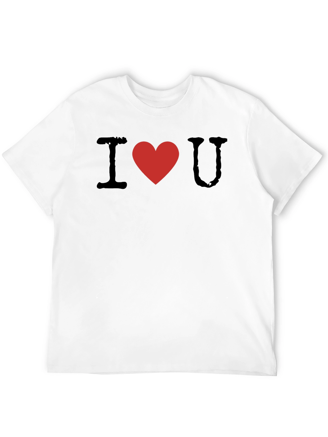 I Heart U Graphic Tee - Black