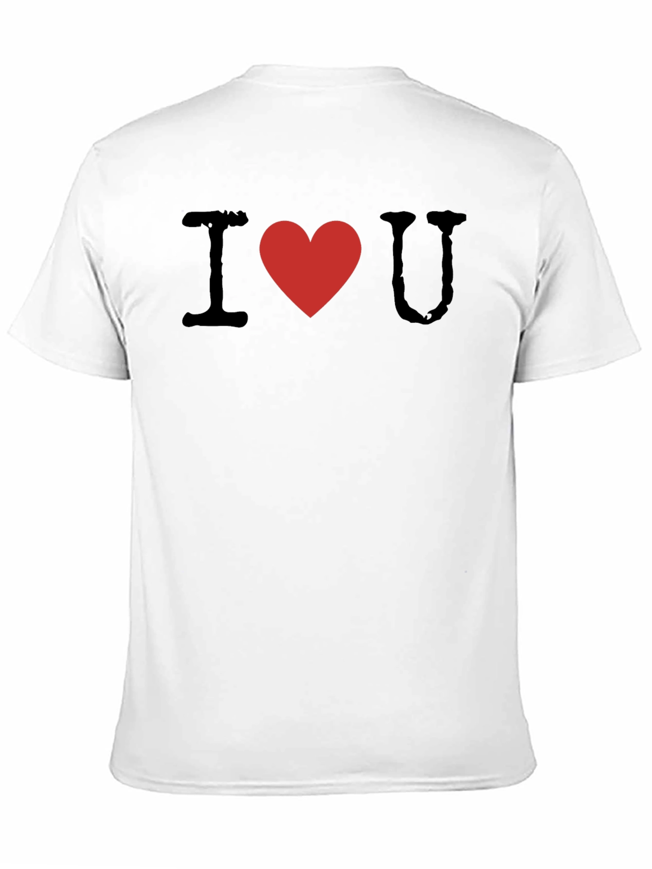 I Heart U Graphic Tee - Black