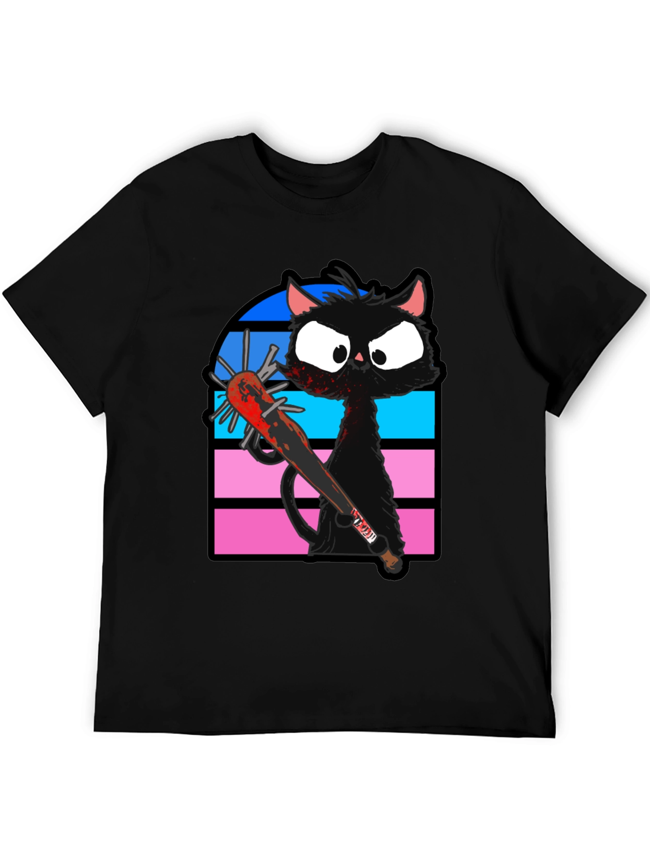 Black Cat Baseball Bat T-Shirt