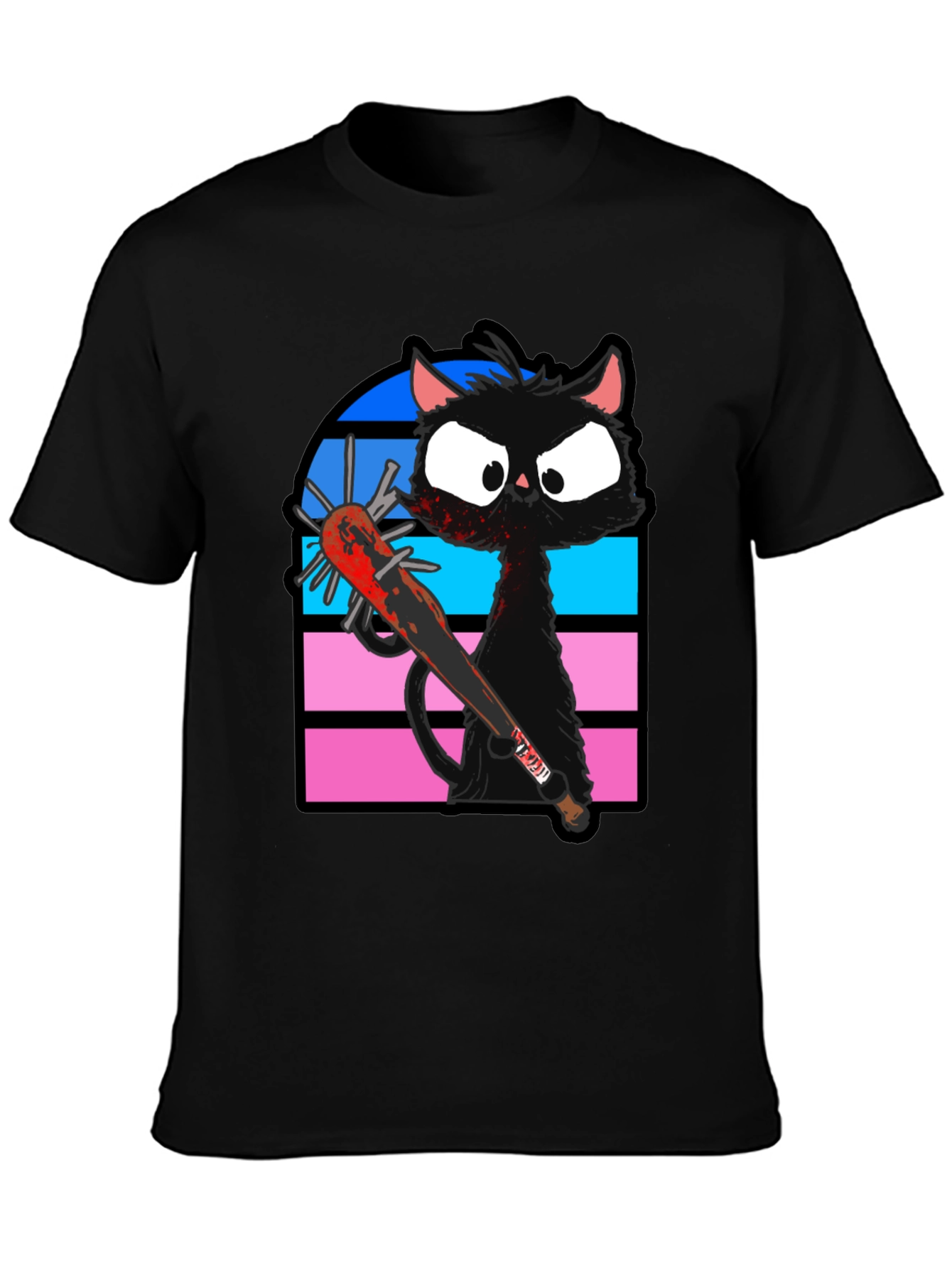 Black Cat Baseball Bat T-Shirt