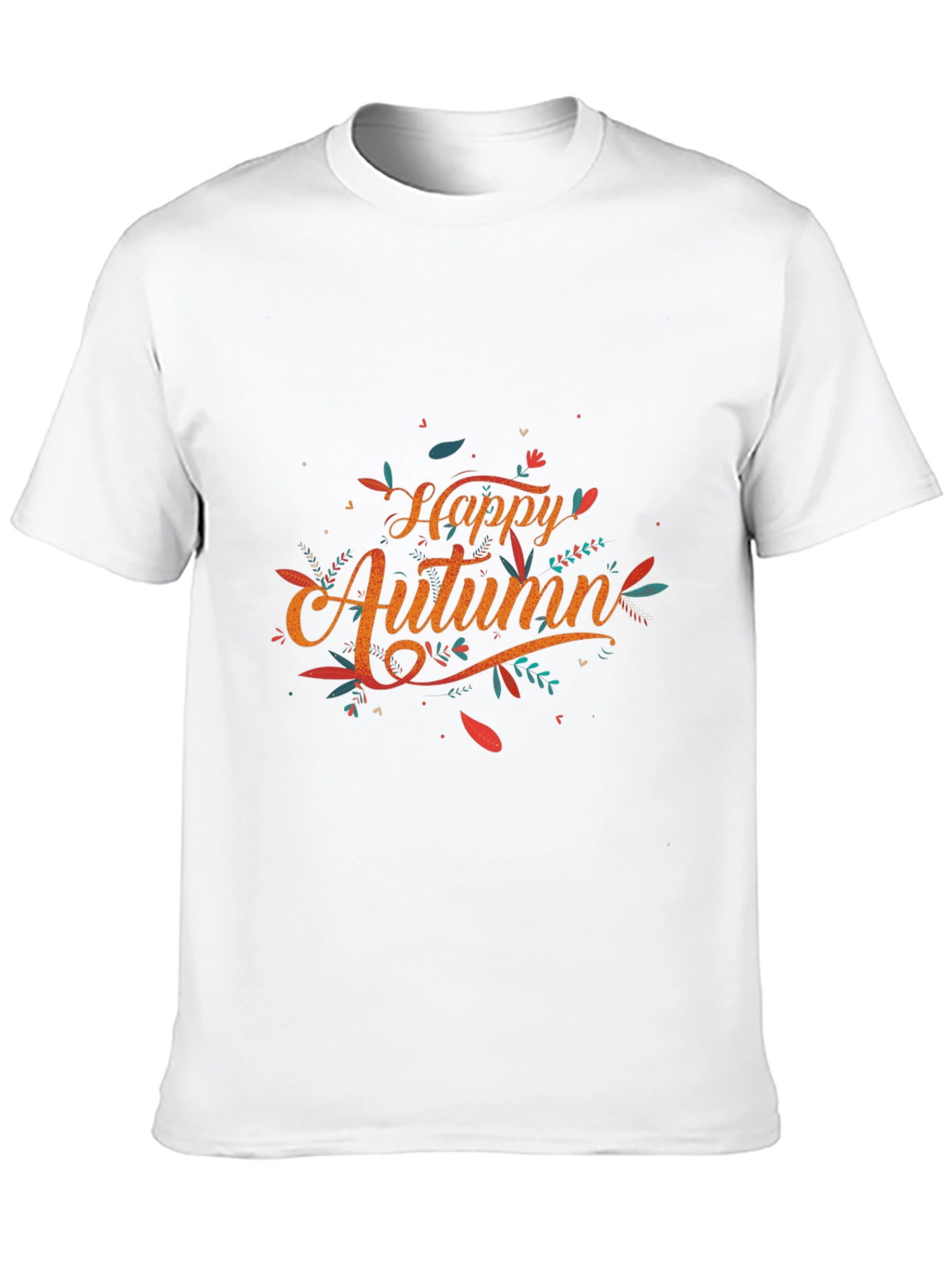 Happy Autumn Graphic Tee - Stylish Fall Season T-Shirt