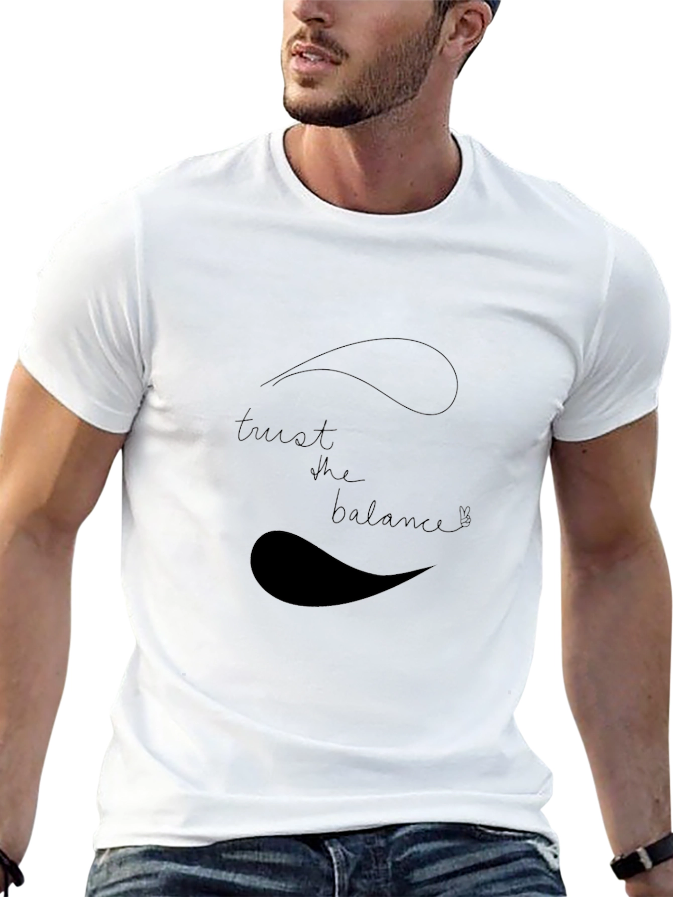 Trust the Balance Black Graphic Tee
