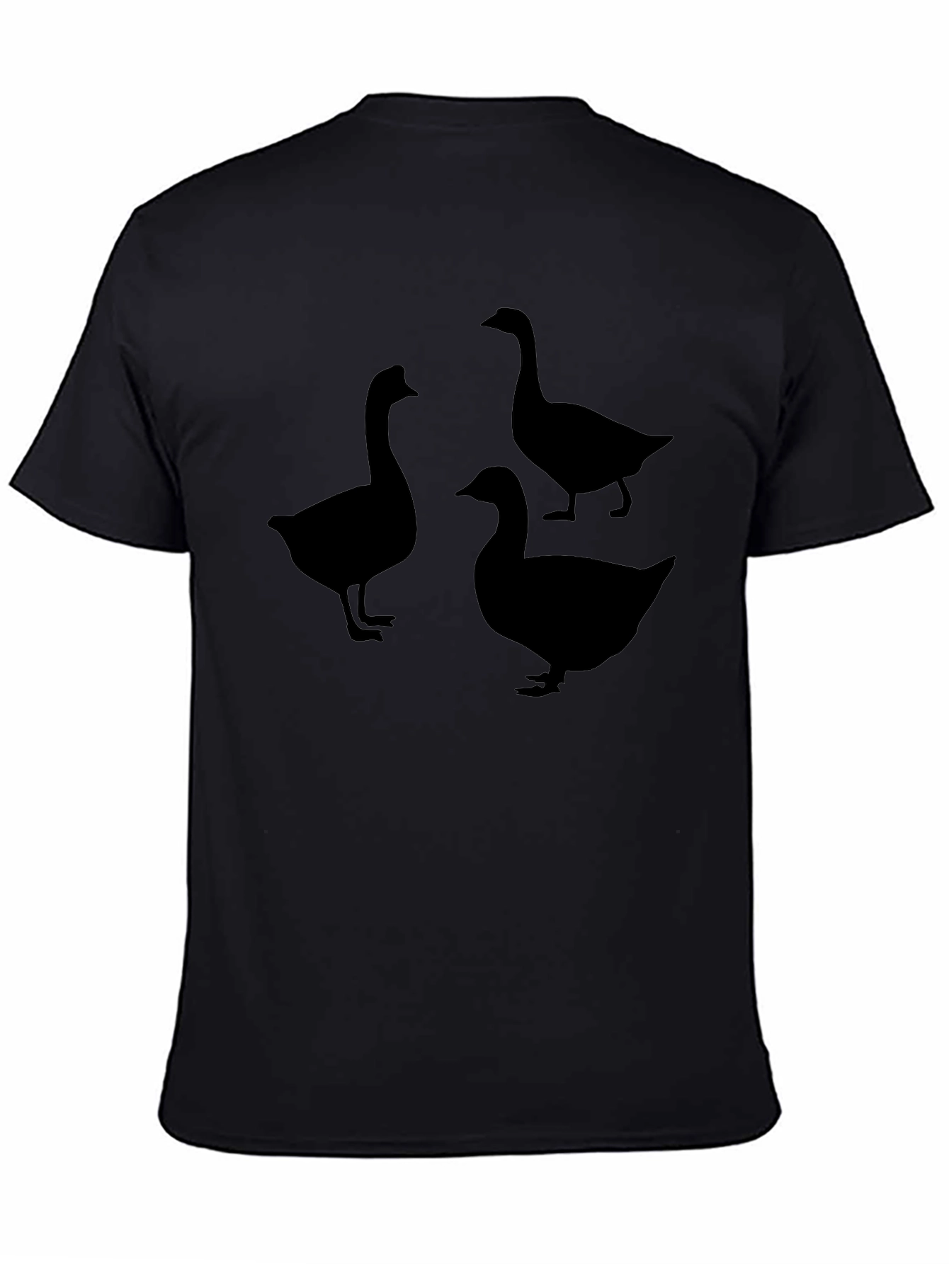 Mens Black Goose Silhouette Graphic T-Shirt