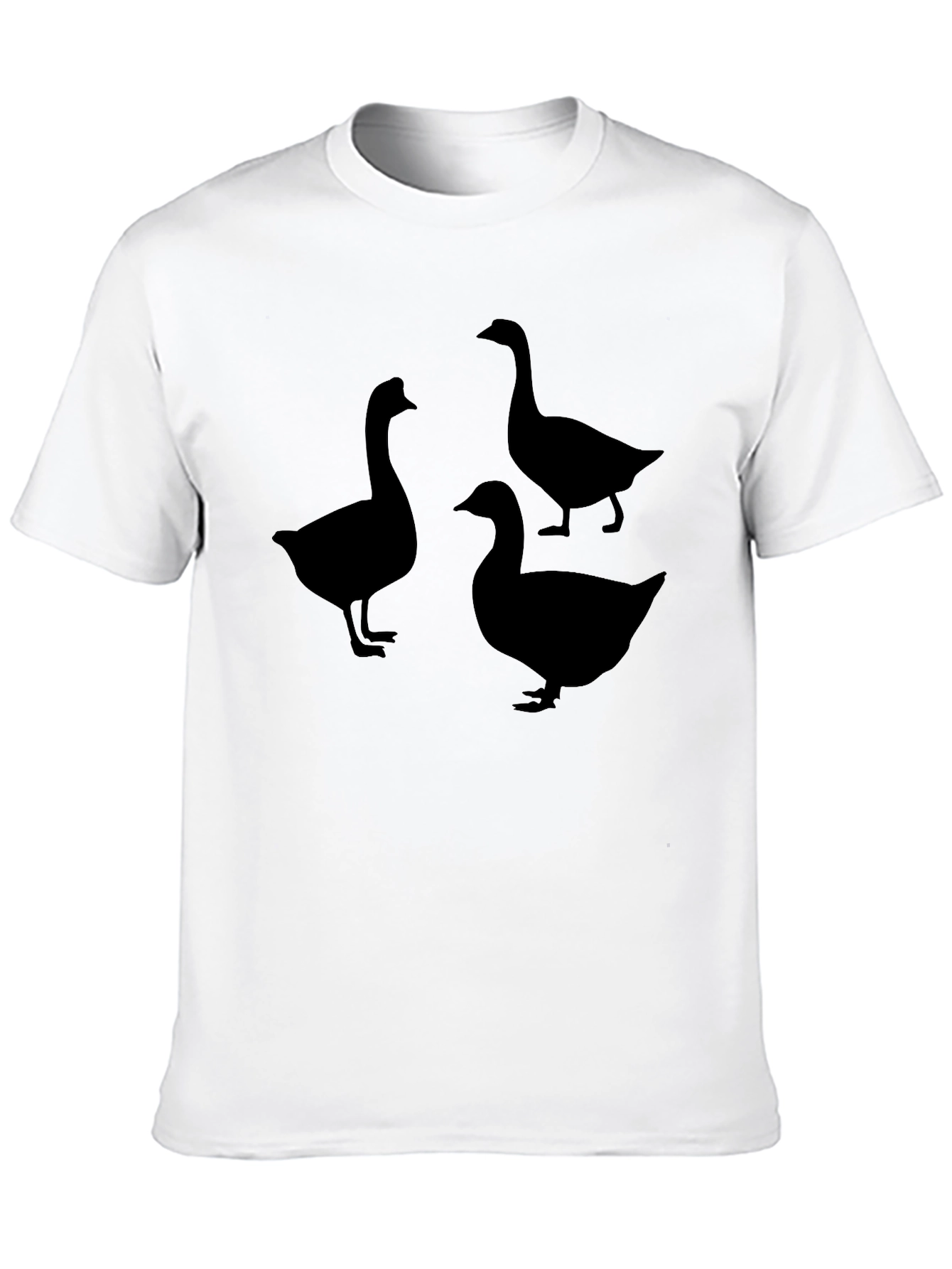 Mens Black Goose Silhouette Graphic T-Shirt
