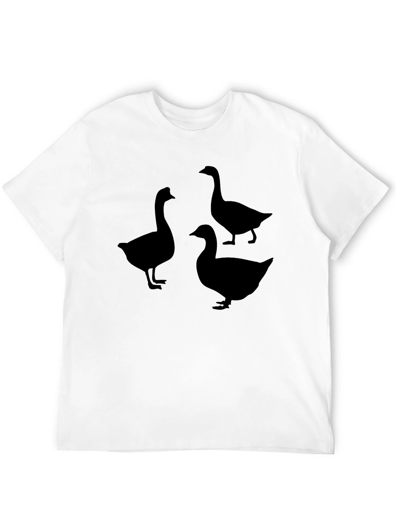 Mens Black Goose Silhouette Graphic T-Shirt