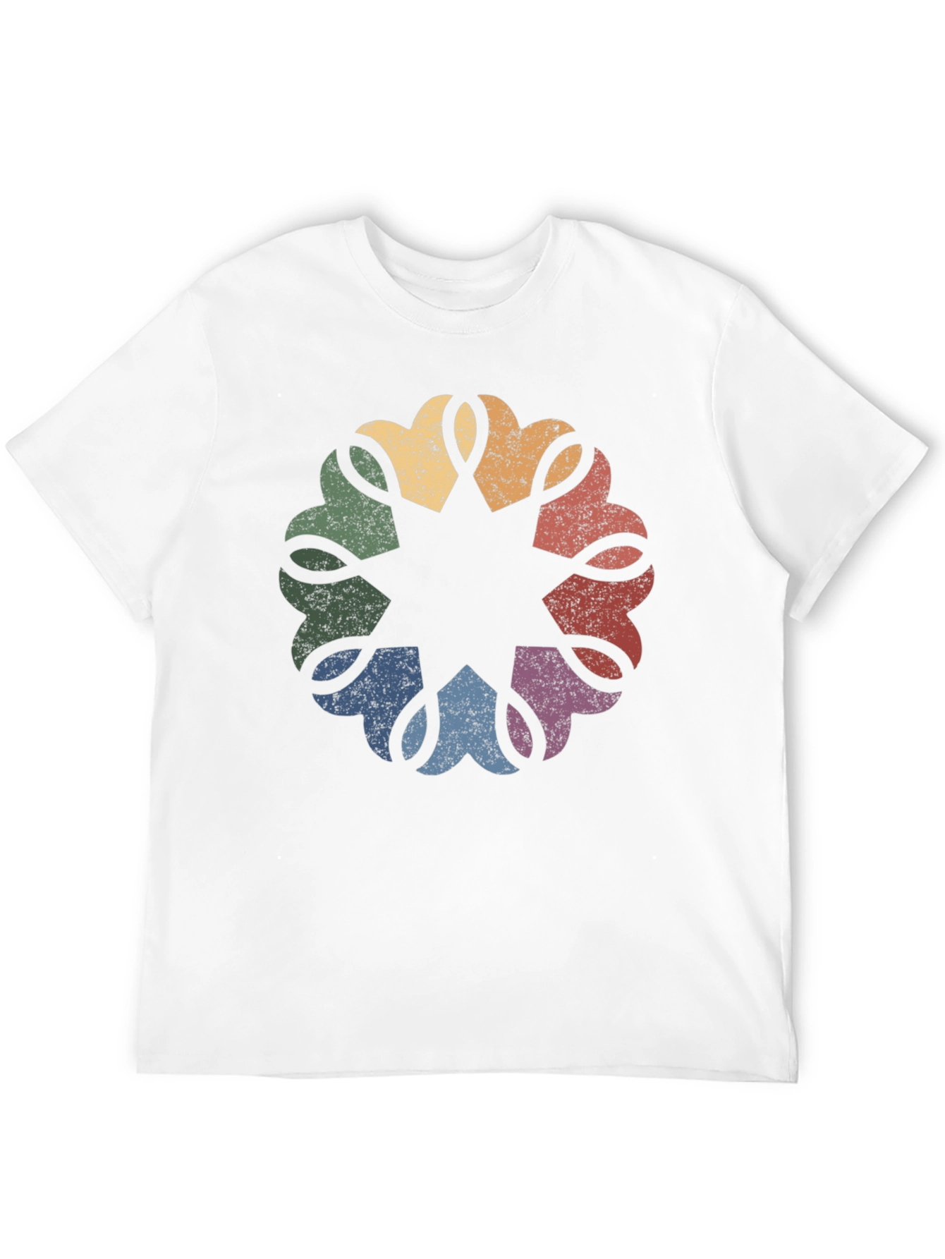 Retro Rainbow Mandala Graphic Tee
