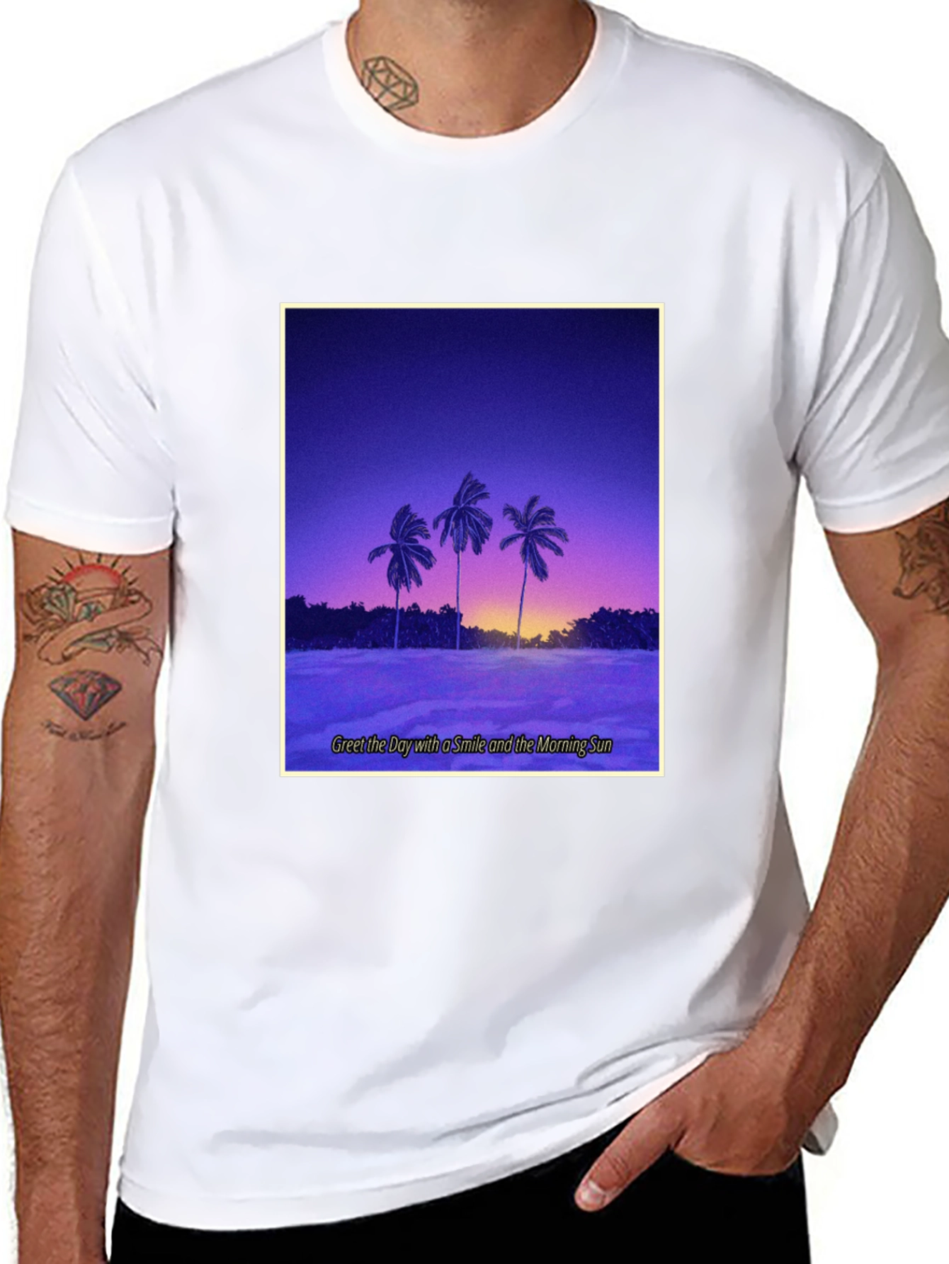 Sunset Palm T-Shirt - Greet the Day with Style