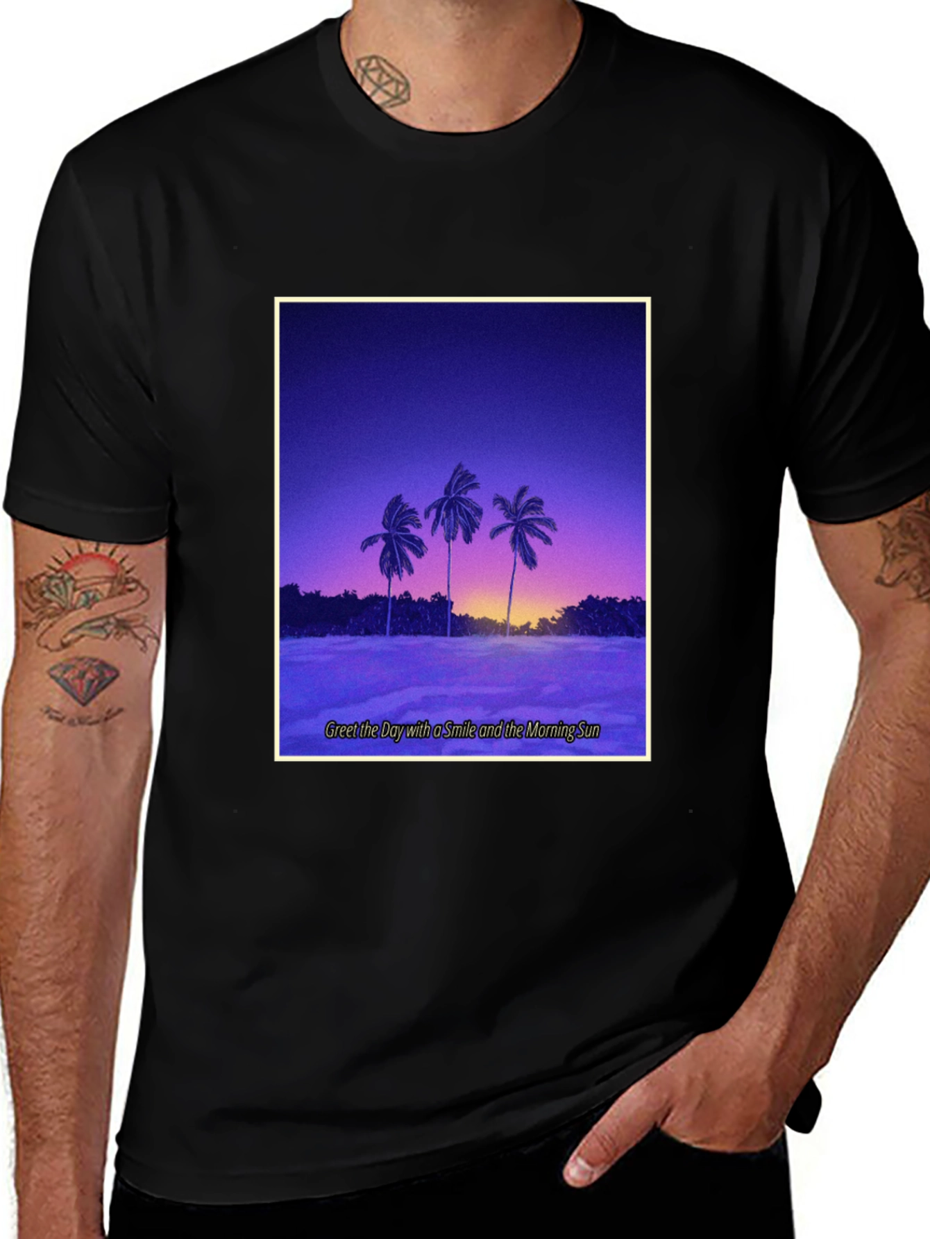 Sunset Palm T-Shirt - Greet the Day with Style