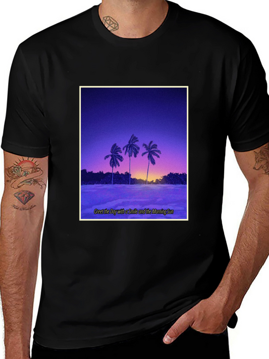 Sunset Palm T-Shirt - Greet the Day with Style